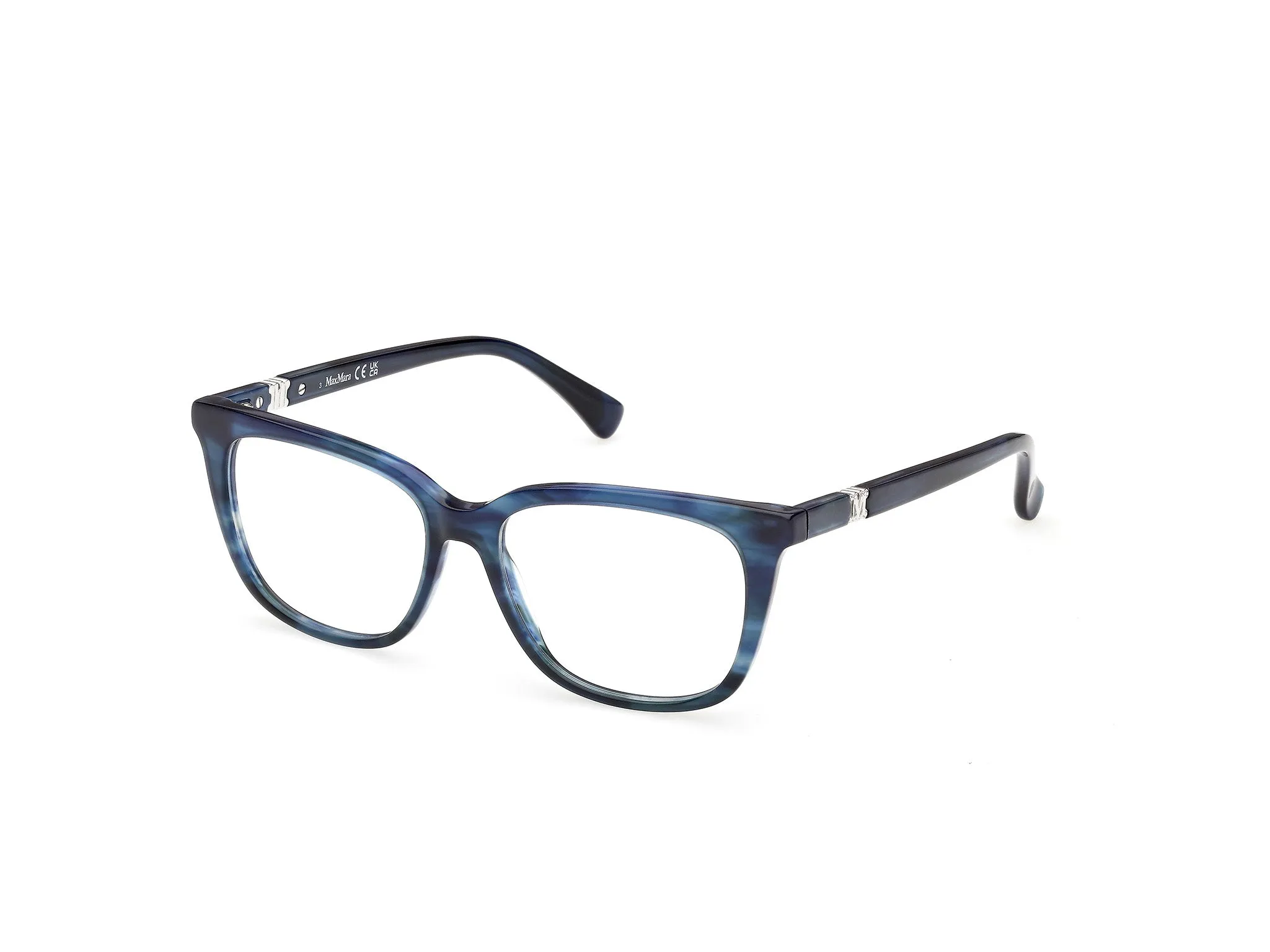 Max Mara MM5239 092 Montature da vista Acetato Azzurro Rotonda Normale - immagine 1
