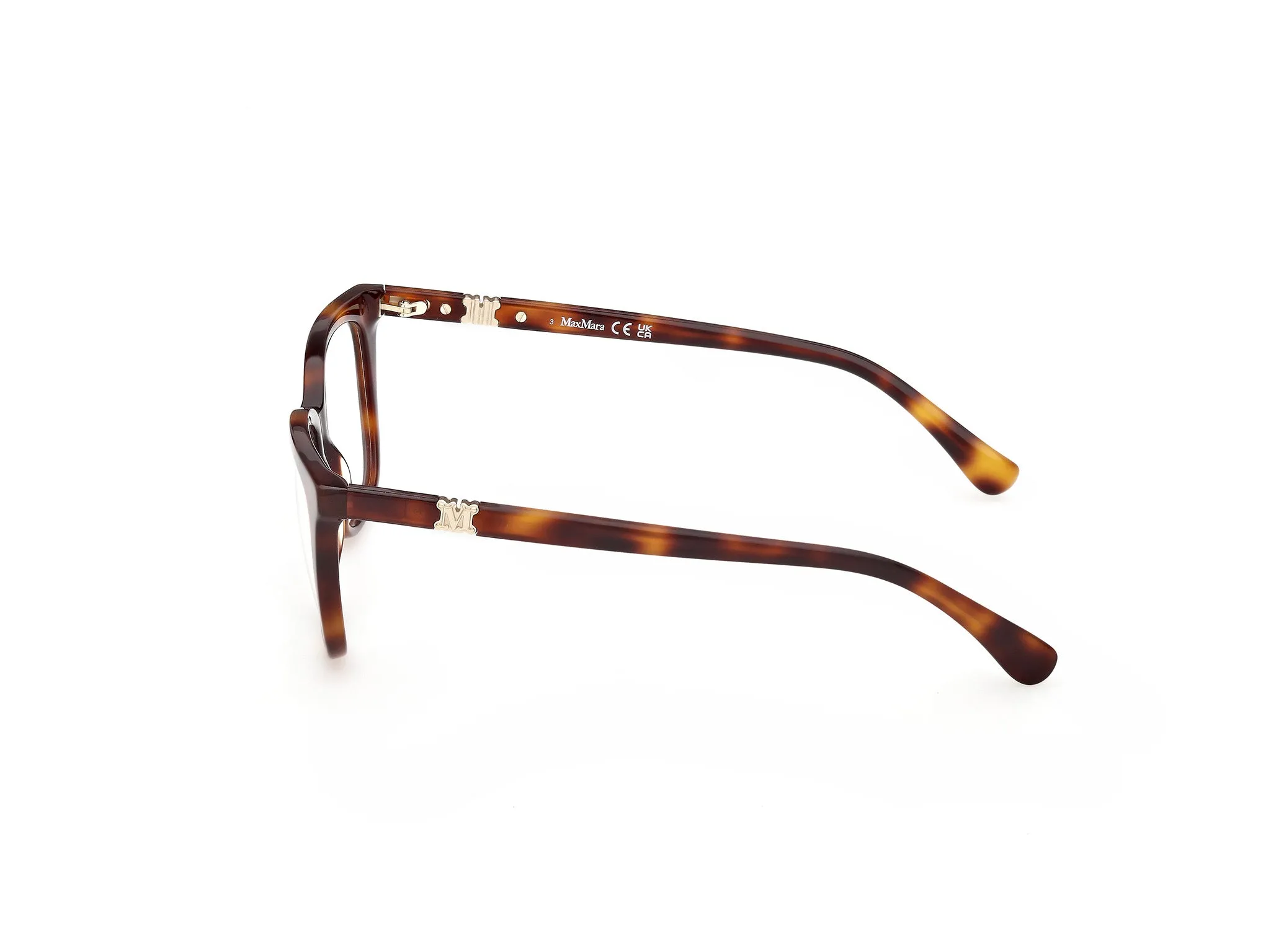 Max Mara MM5239 052 Montature da vista Acetato Havana Rotonda Normale - immagine 3