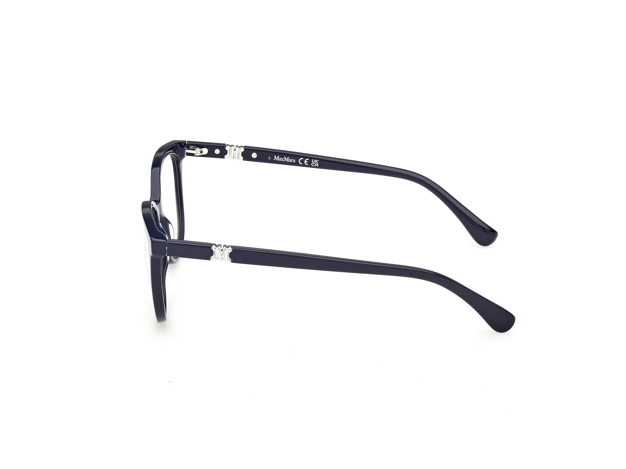 Max Mara MM5238 090 Montature da vista Acetato Blu Rotonda Normale - immagine 3