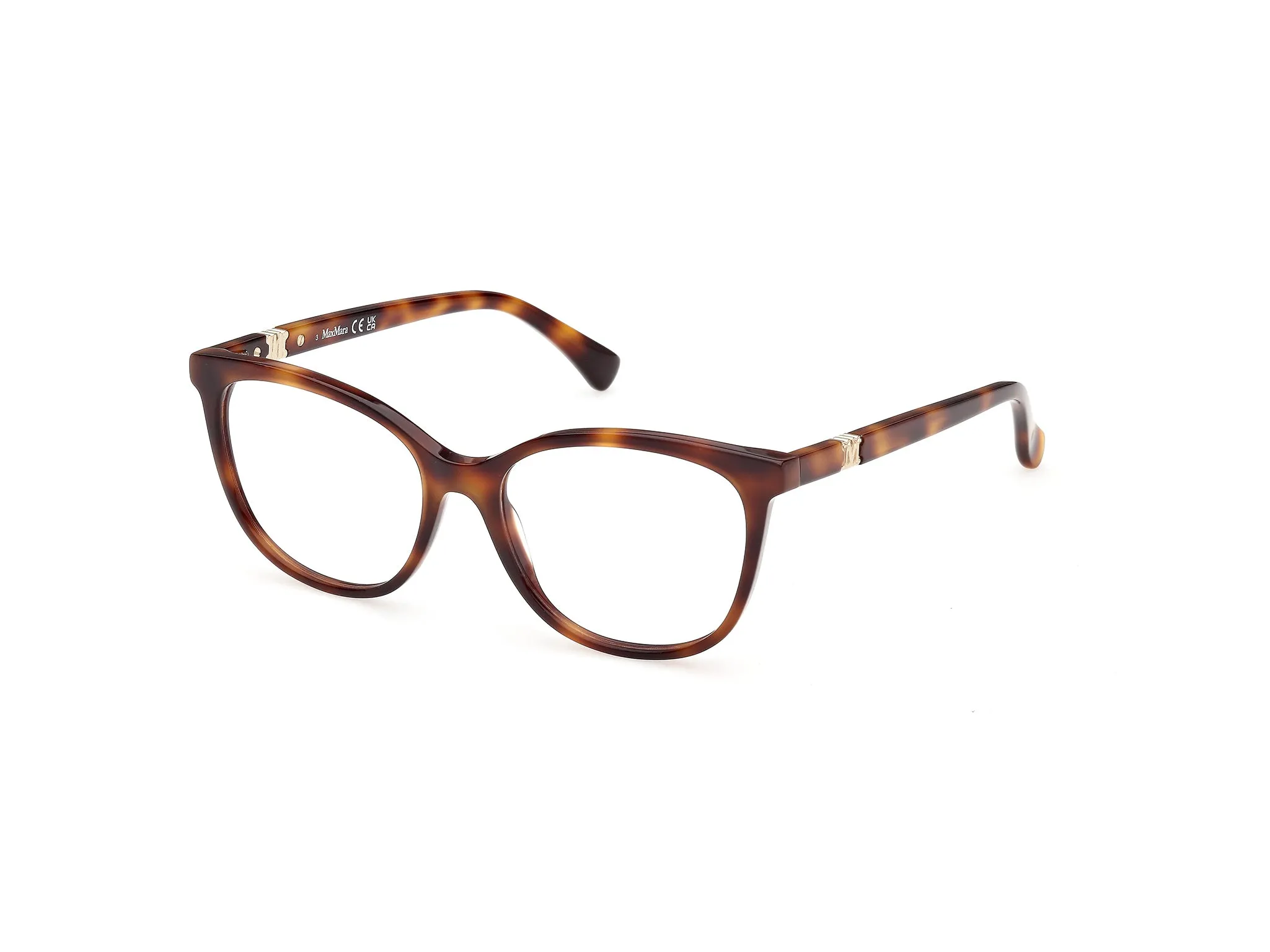 Max Mara MM5238 052 Montature da vista Acetato Havana Rotonda Normale - immagine 1
