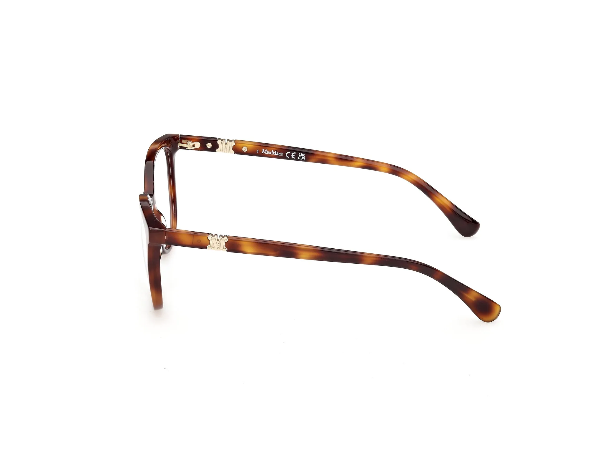 Max Mara MM5238 052 Montature da vista Acetato Havana Rotonda Normale - immagine 3