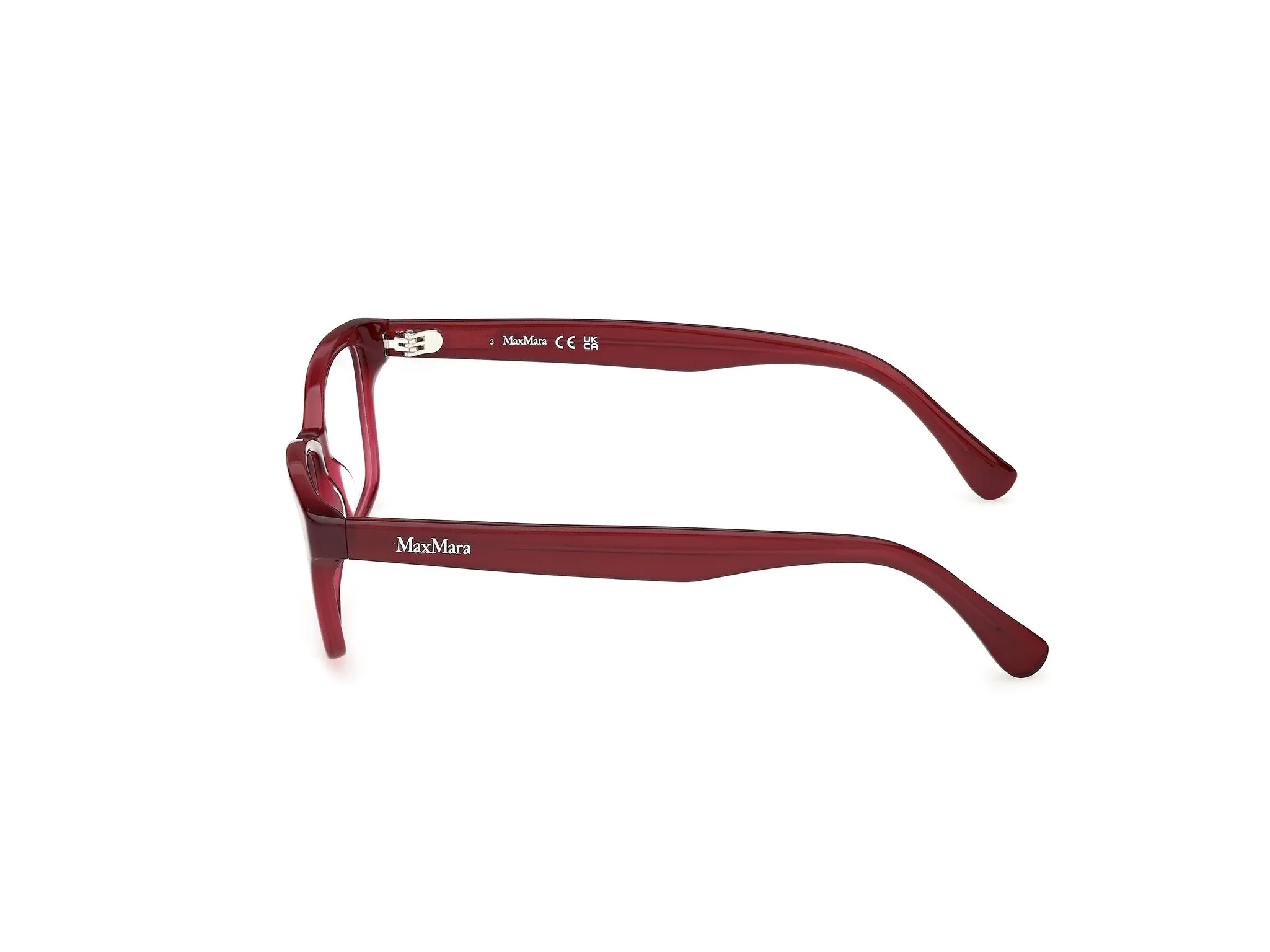 Max Mara MM5237 069 Montature da vista Acetato Bordeaux Squadrata Normale - immagine 3