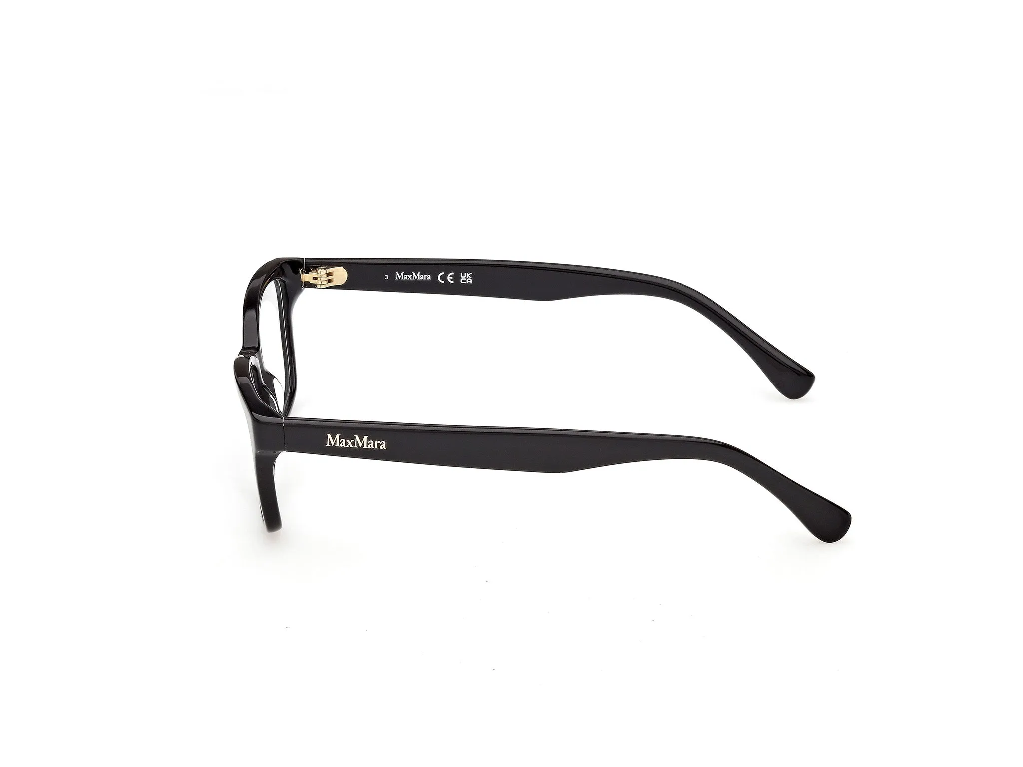 Max Mara MM5237 001 Montature da vista Acetato Nero Squadrata Normale - immagine 3