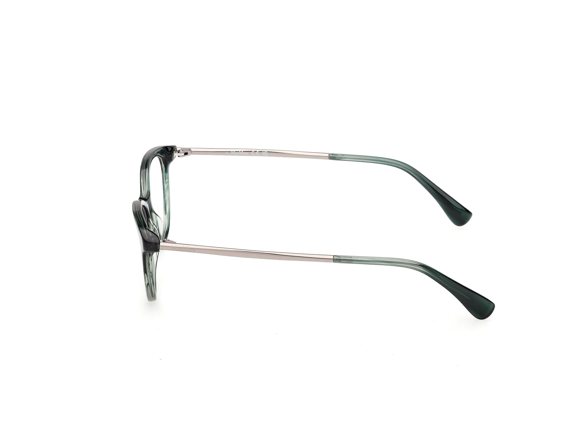 Max Mara MM5236 098 Montature da vista Acetato Verde Rotonda Normale - immagine 3