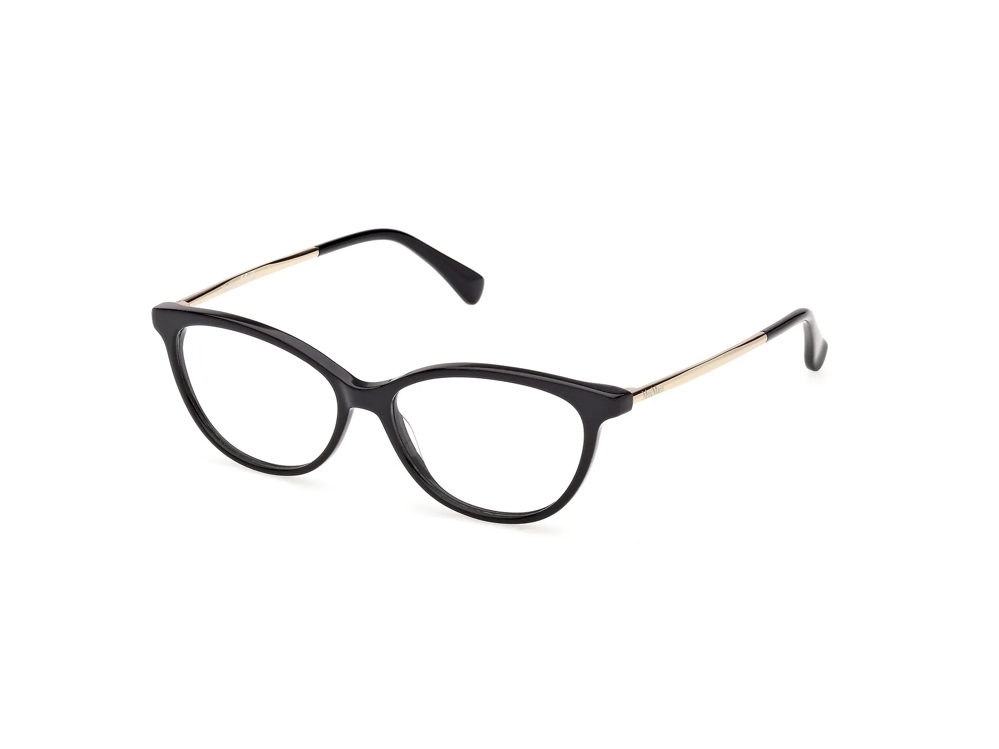 Max Mara MM5236 001 Montature da vista Acetato Nero Rotonda Normale - immagine 1