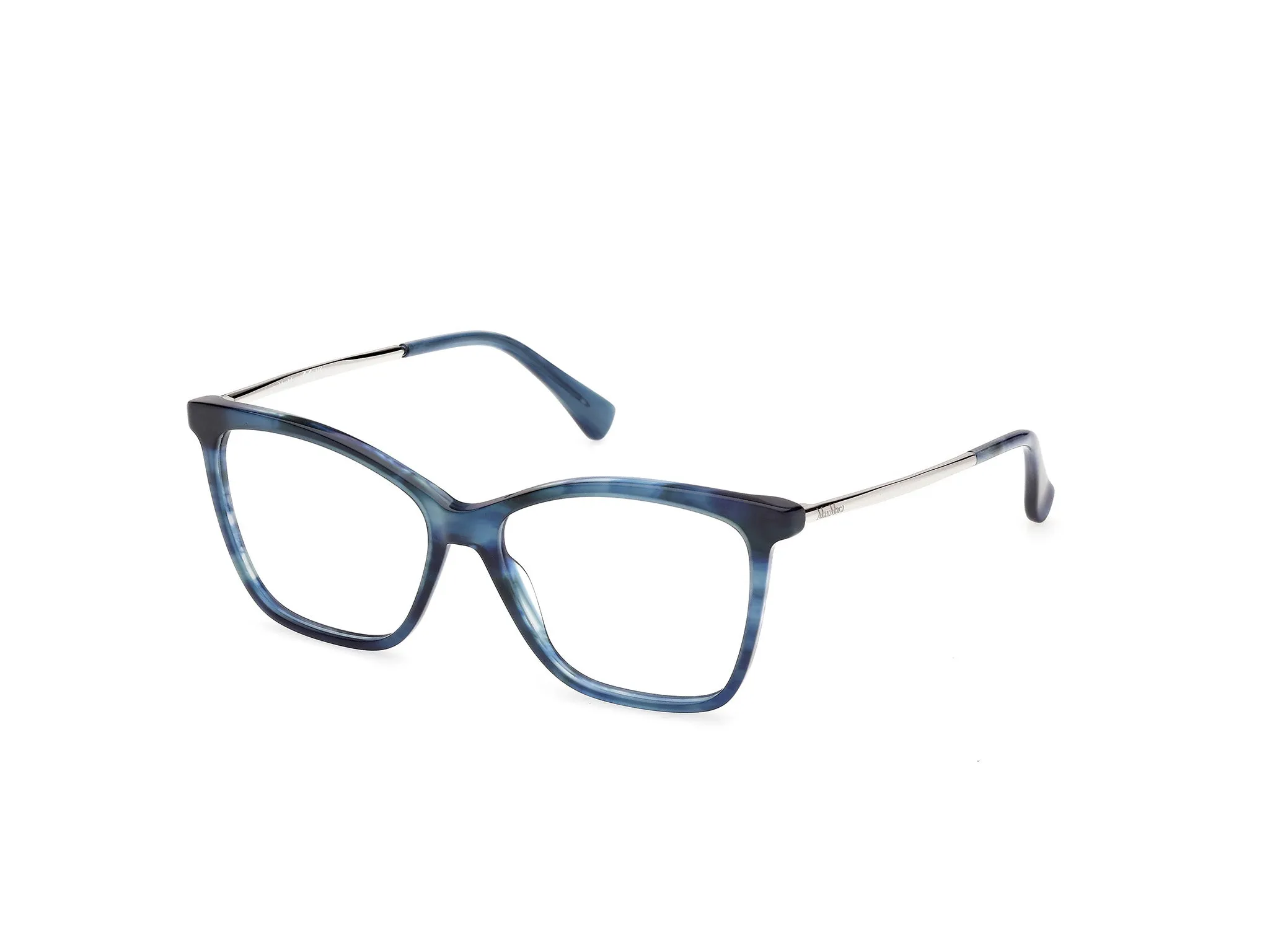 Max Mara MM5235 092 Montature da vista Acetato Blu Rotonda Normale - immagine 1