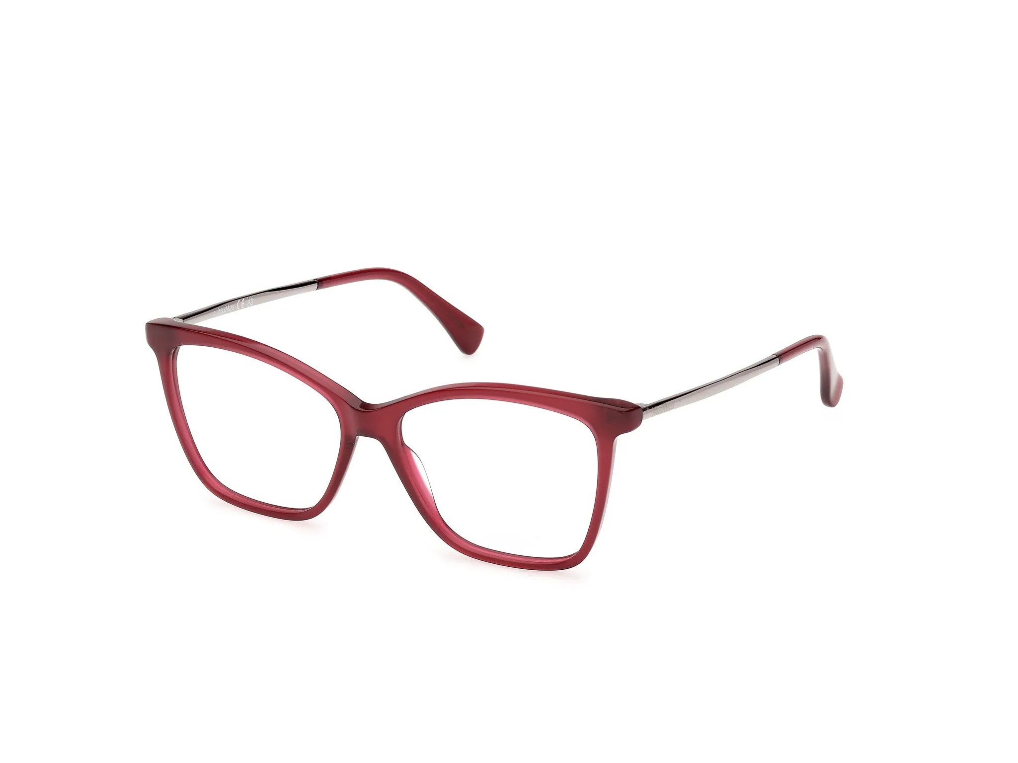 Max Mara MM5235 069 Montature da vista Acetato Bordeaux Rotonda Normale - immagine 1