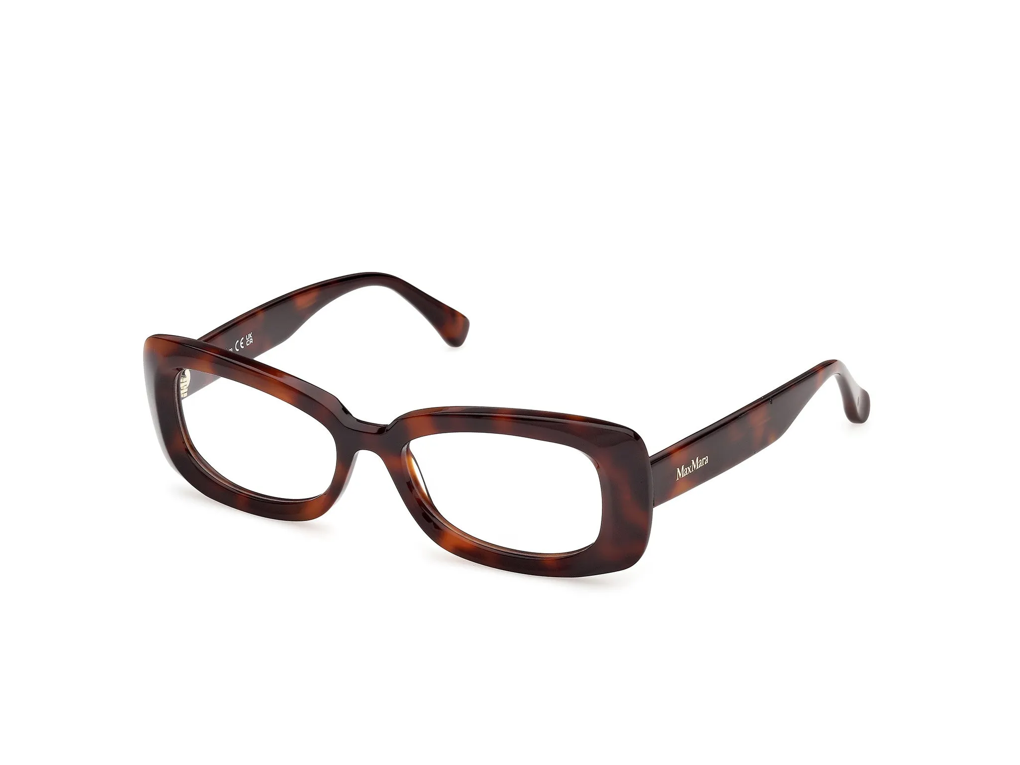 Max Mara MM5233 052 Montature da vista Acetato Havana Squadrata Normale - immagine 1