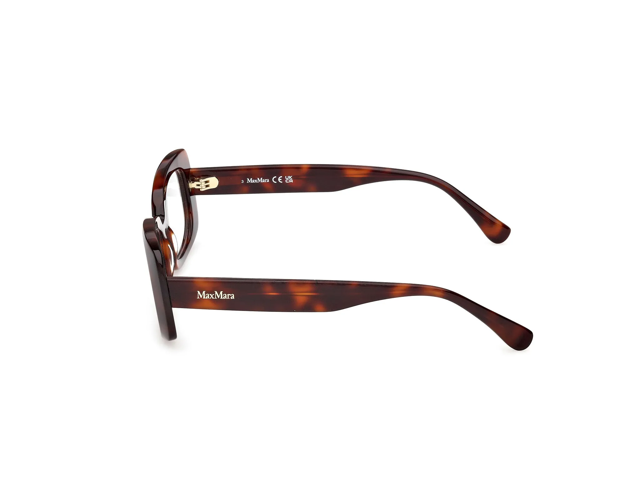 Max Mara MM5233 052 Montature da vista Acetato Havana Squadrata Normale - immagine 3