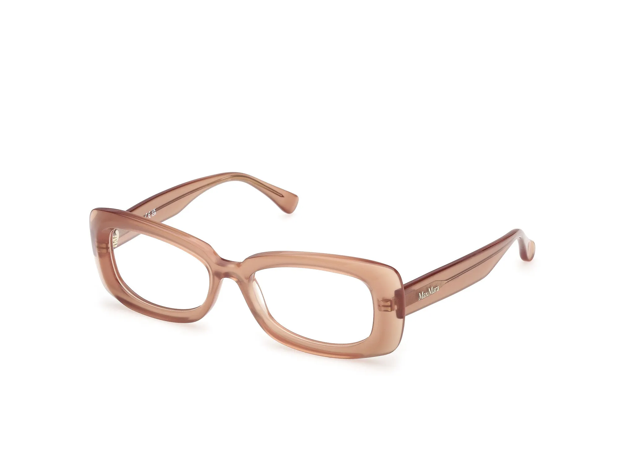Max Mara MM5233 045 Montature da vista Acetato Beige Squadrata Normale - immagine 1