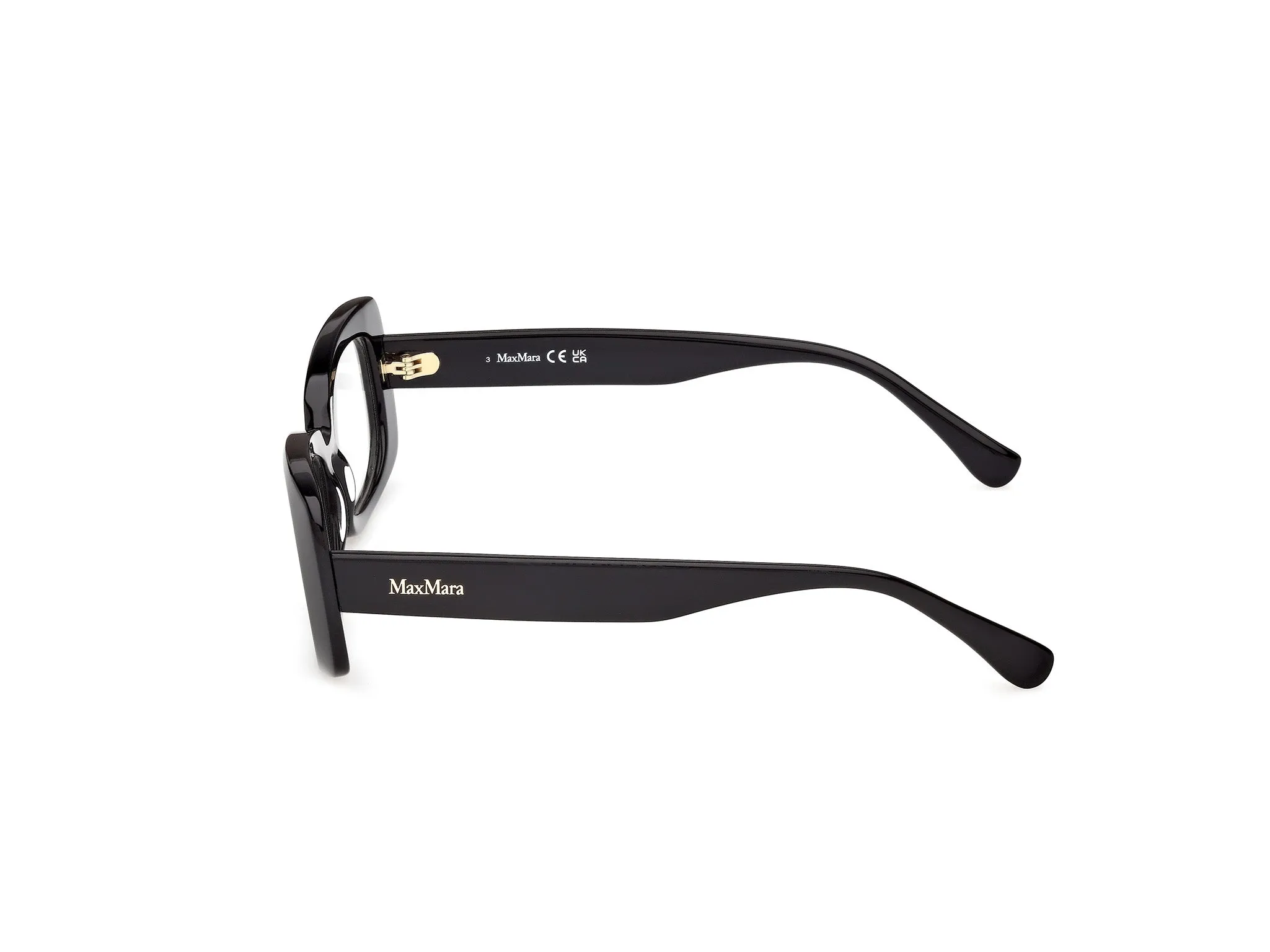 Max Mara MM5233 001 Montature da vista Acetato Nero Squadrata Normale - immagine 3