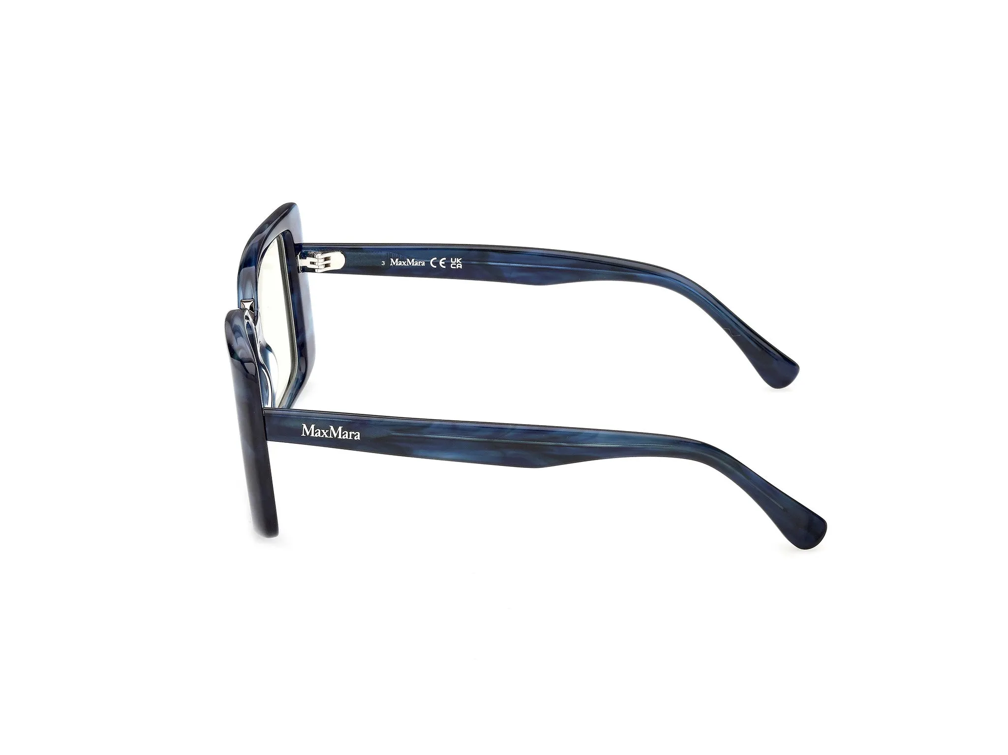 Max Mara MM5231-B 092 Montature da vista Acetato Azzurro Squadrata Normale - immagine 3