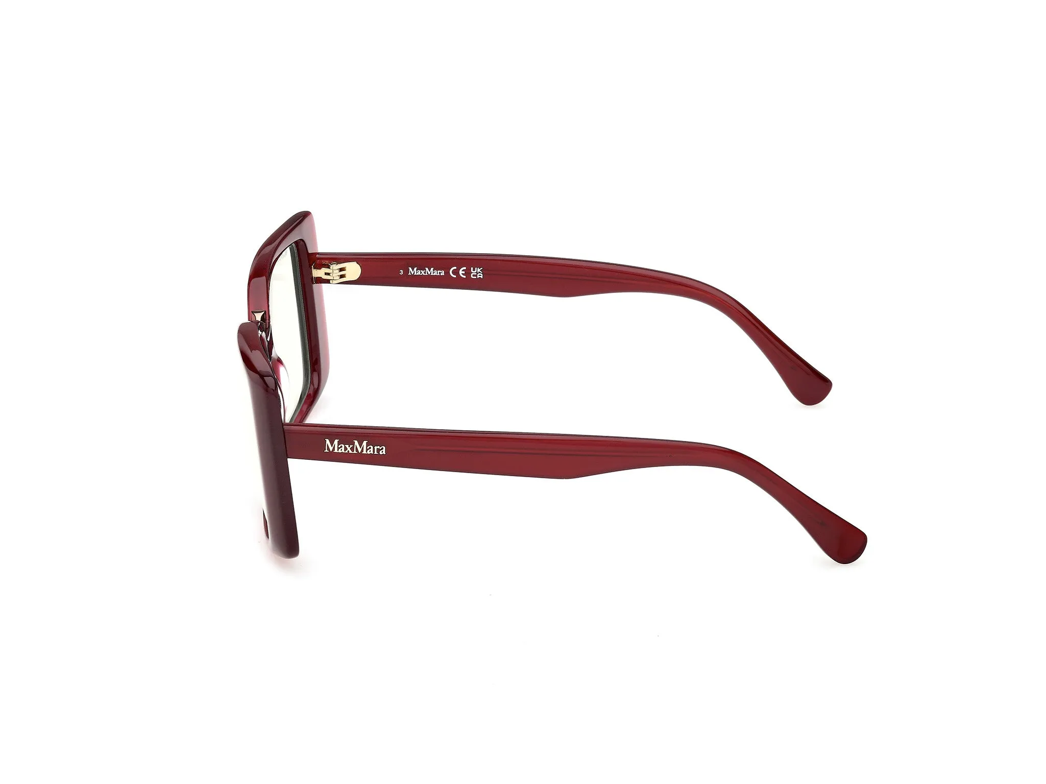 Max Mara MM5231-B 069 Montature da vista Acetato Bordeaux Squadrata Normale - immagine 3