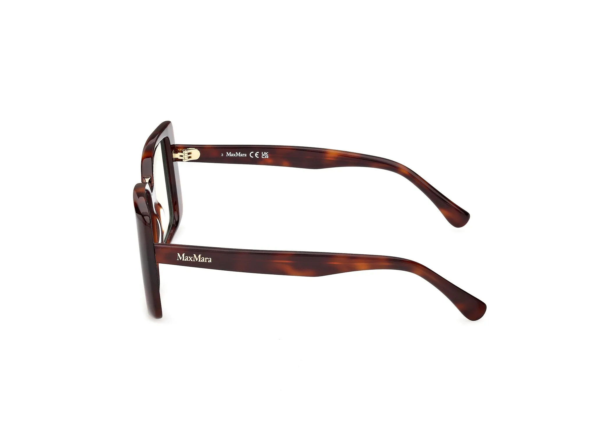Max Mara MM5231-B 052 Montature da vista Acetato Havana Squadrata Normale - immagine 3