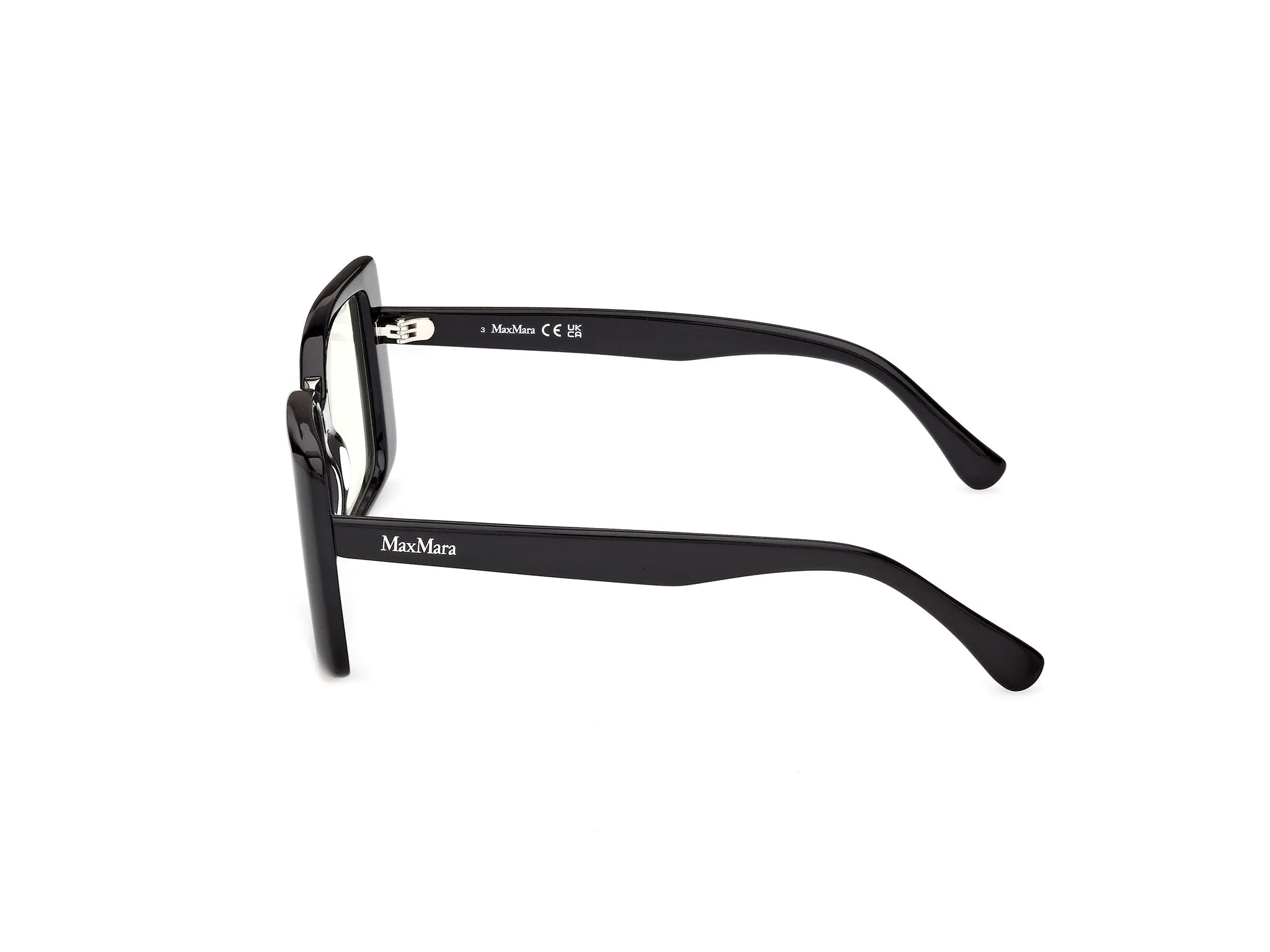 Max Mara MM5231-B 001 Montature da vista Acetato Nero Squadrata Normale - immagine 3