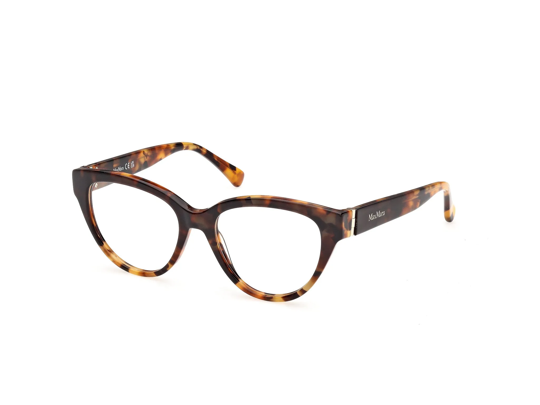 Max Mara MM5230 056 Montature da vista Acetato Havana Rotonda Normale - immagine 1