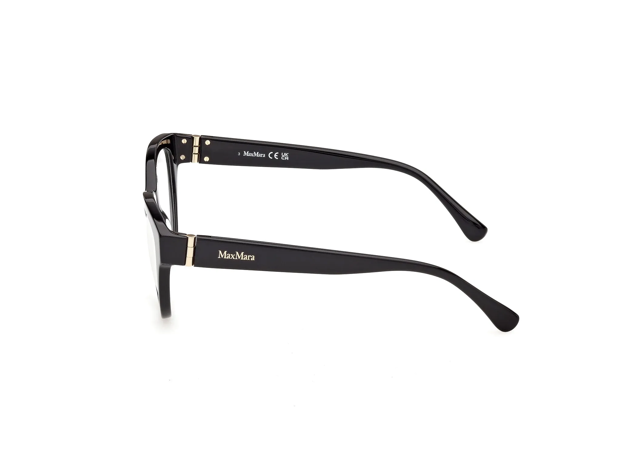 Max Mara MM5230 001 Montature da vista Acetato Nero Rotonda Normale - immagine 3