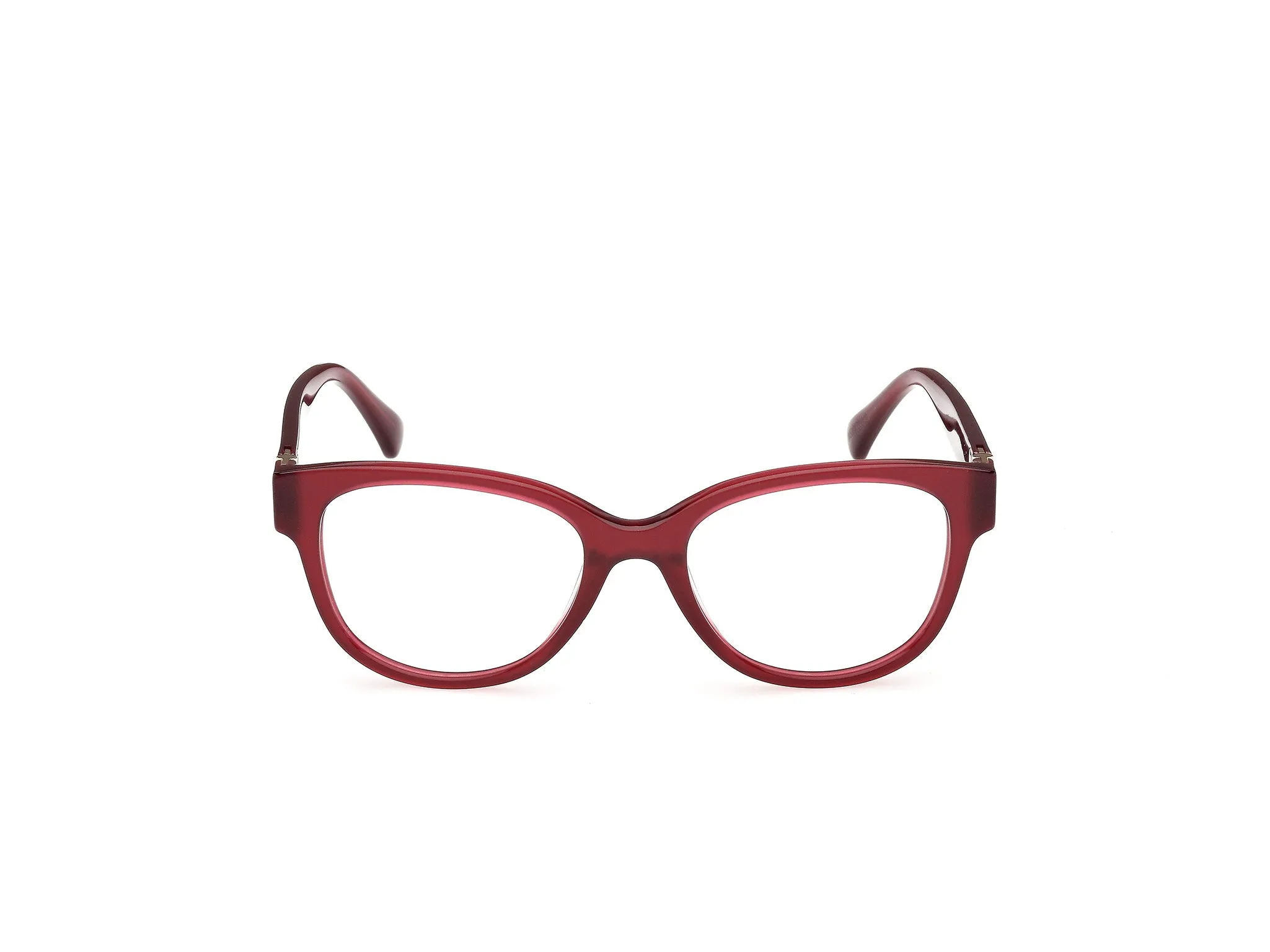 Max Mara MM5229 069 Montature da vista Acetato Bordeaux Rotonda Normale - immagine 2