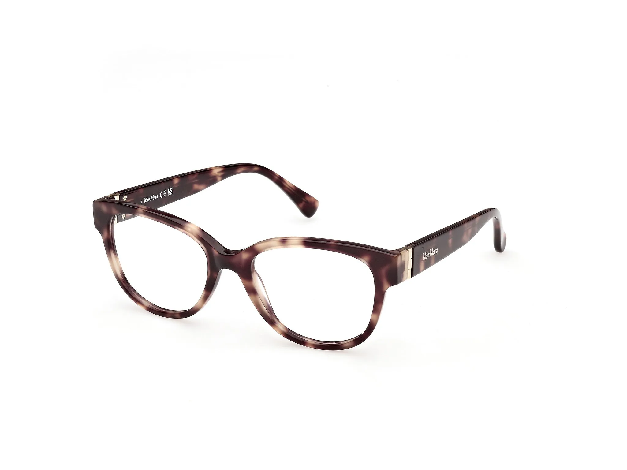 Max Mara MM5229 052 Montature da vista Acetato Havana Rotonda Normale - immagine 1