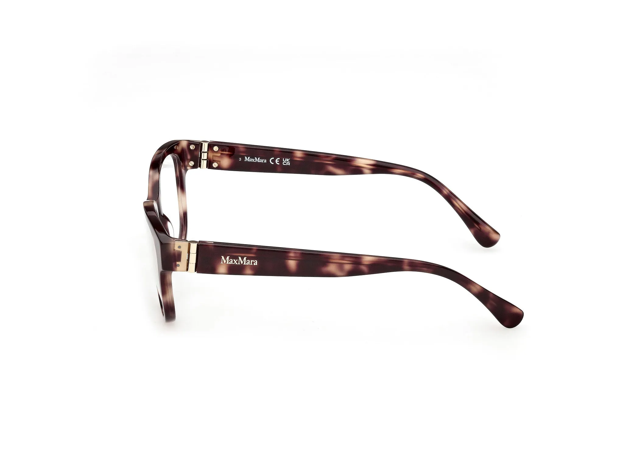 Max Mara MM5229 052 Montature da vista Acetato Havana Rotonda Normale - immagine 3
