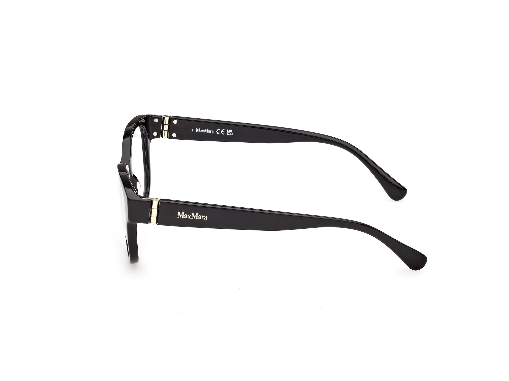 Max Mara MM5229 001 Montature da vista Acetato Nero Rotonda Normale - immagine 3