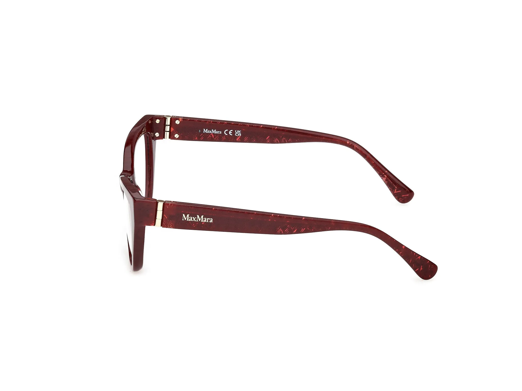 Max Mara MM5228 071 Montature da vista Acetato Bordeaux Cat Eye Normale - immagine 3