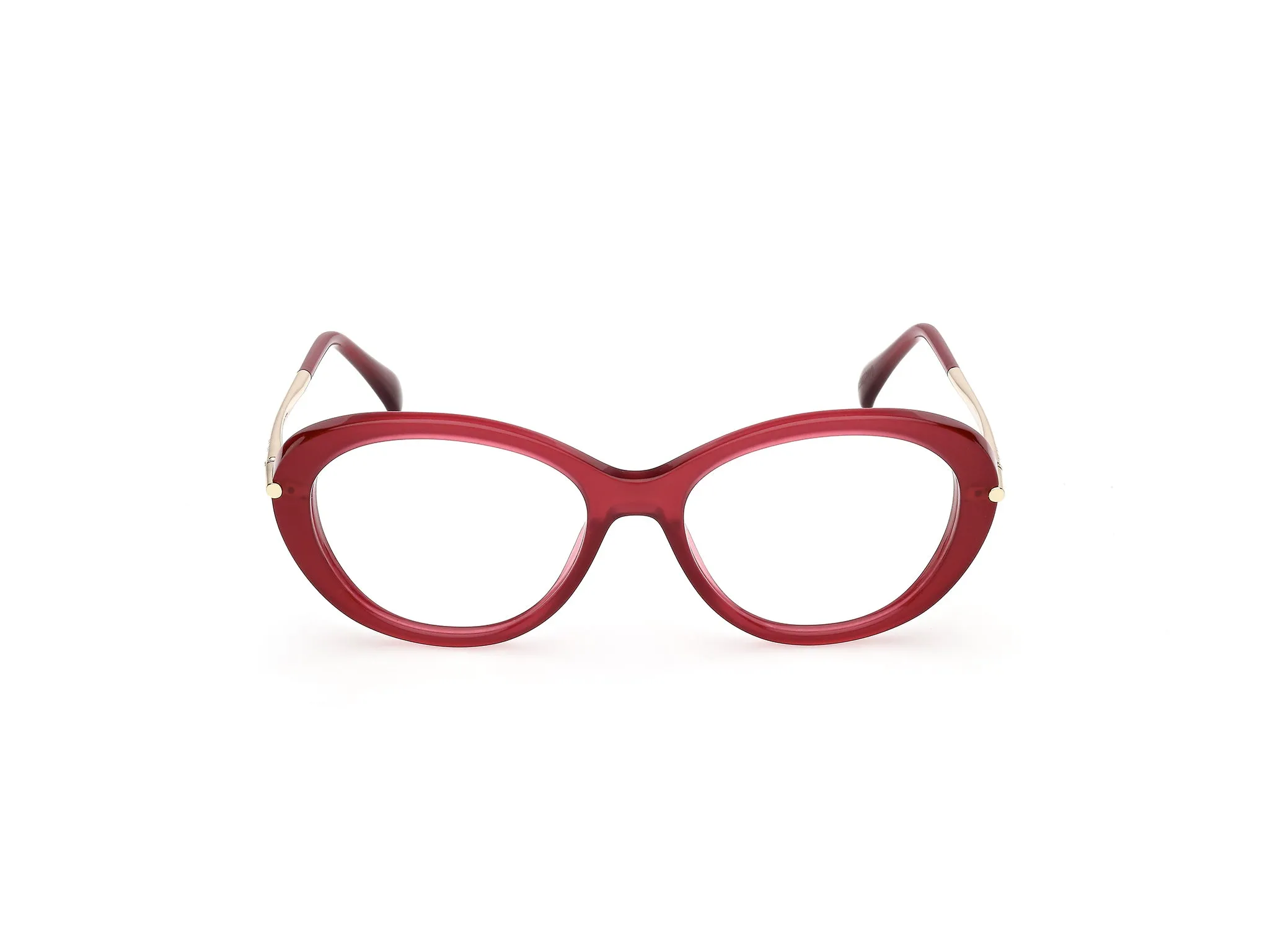 Max Mara MM5227 069 Montature da vista Acetato Bordeaux Geometrica Normale - immagine 2