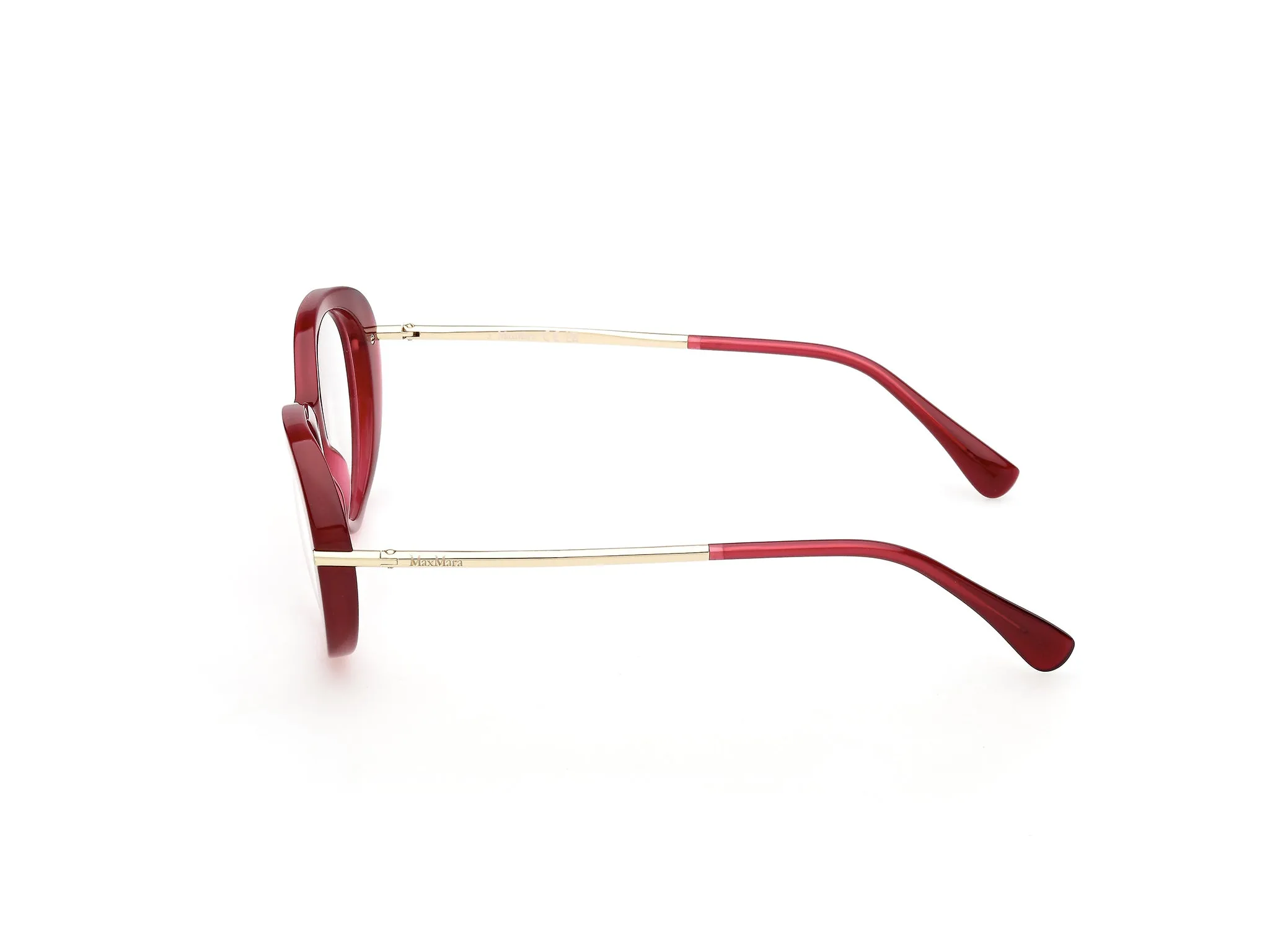 Max Mara MM5227 069 Montature da vista Acetato Bordeaux Geometrica Normale - immagine 3