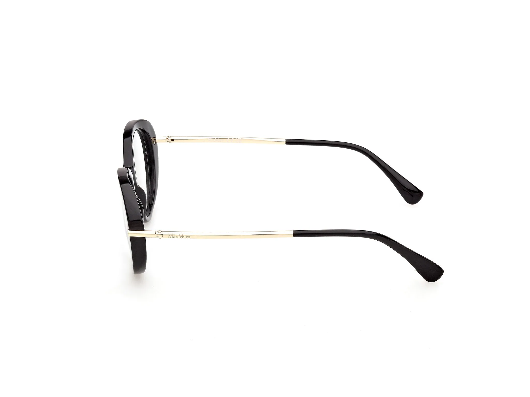 Max Mara MM5227 001 Montature da vista Acetato Nero Geometrica Normale - immagine 3