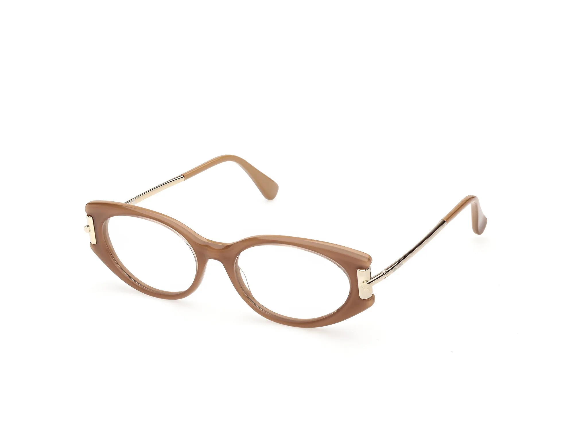 Max Mara MM5225 046 Montature da vista Acetato Marrone Rotonda Normale - immagine 1