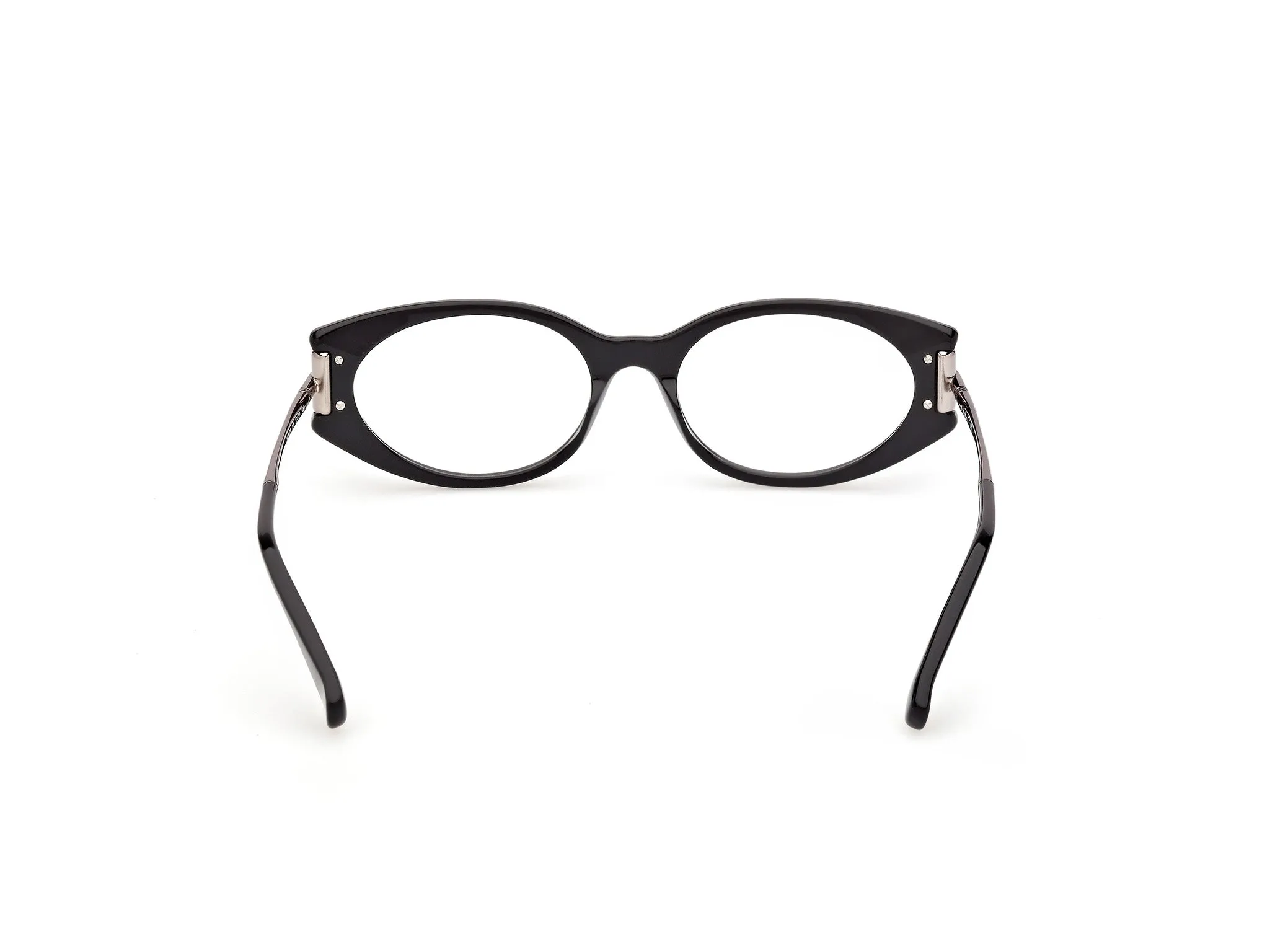 Max Mara MM5225 001 Montature da vista Acetato Nero Rotonda Normale - immagine 4
