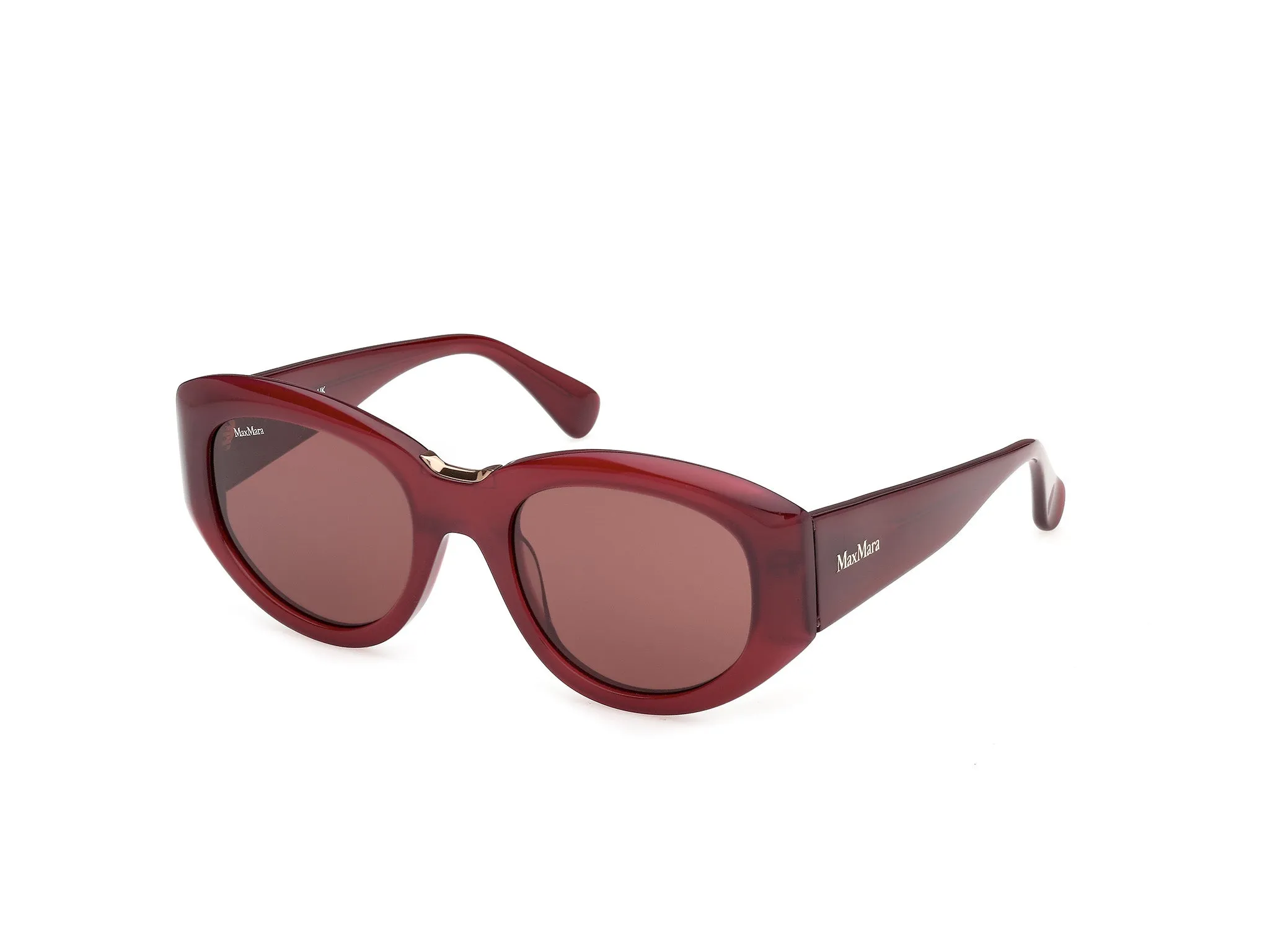 Max Mara MM0198 69S Occhiali da sole Acetato Bordeaux Bordeaux Rotonda Normale - immagine 1