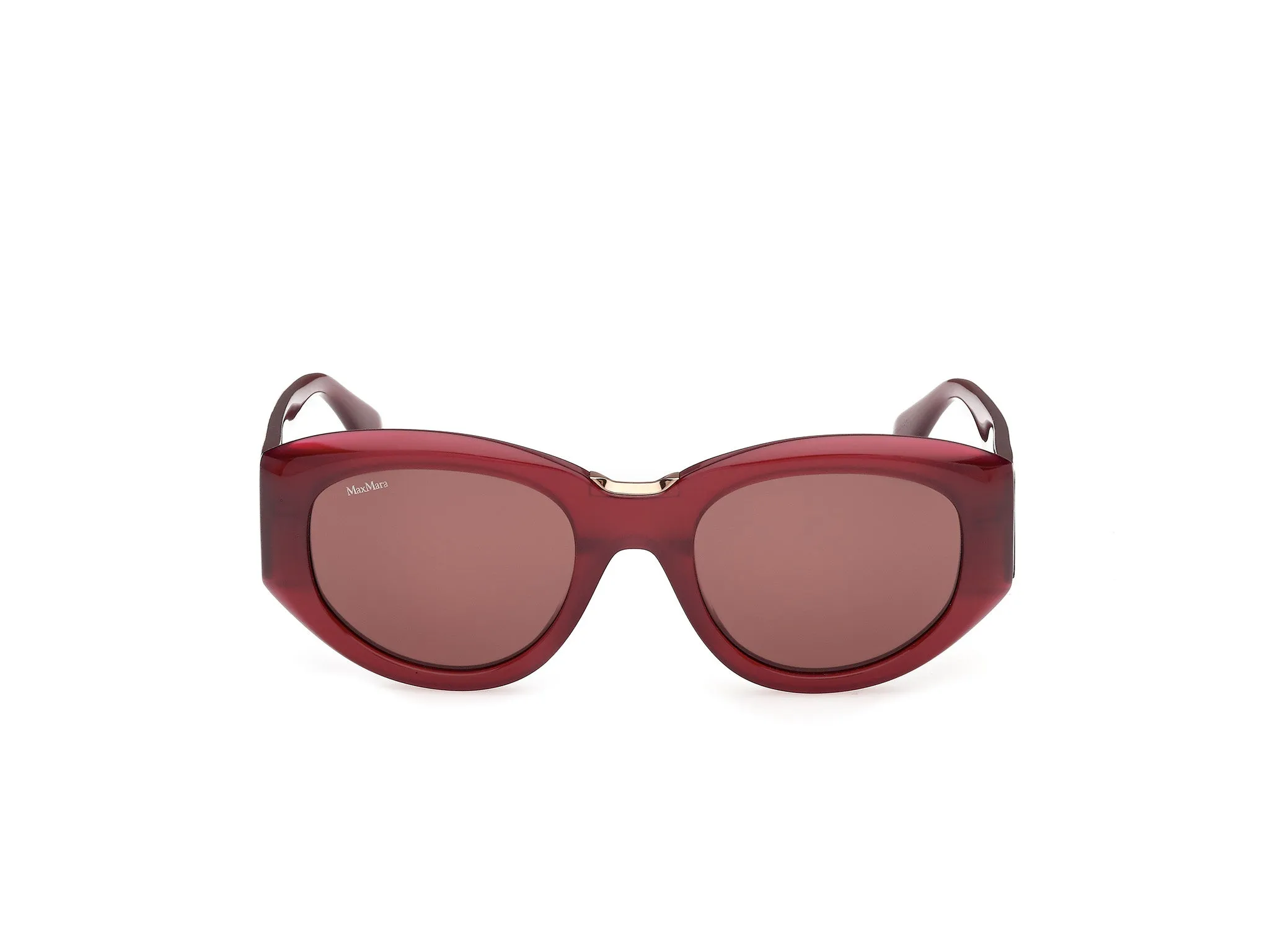 Max Mara MM0198 69S Occhiali da sole Acetato Bordeaux Bordeaux Rotonda Normale - immagine 2