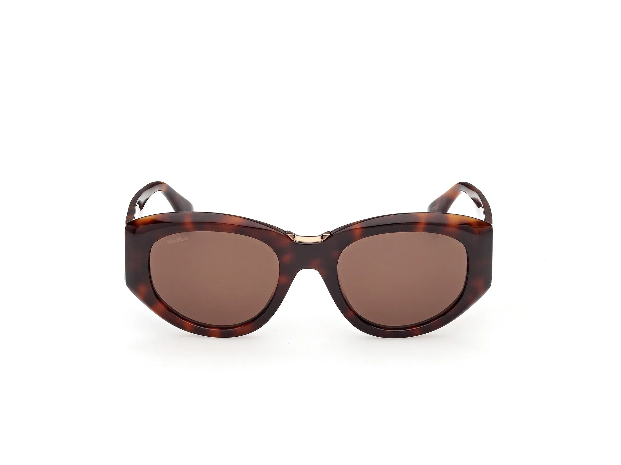 Max Mara MM0198 52E Occhiali da sole Acetato Havana Marrone Rotonda Normale - immagine 2