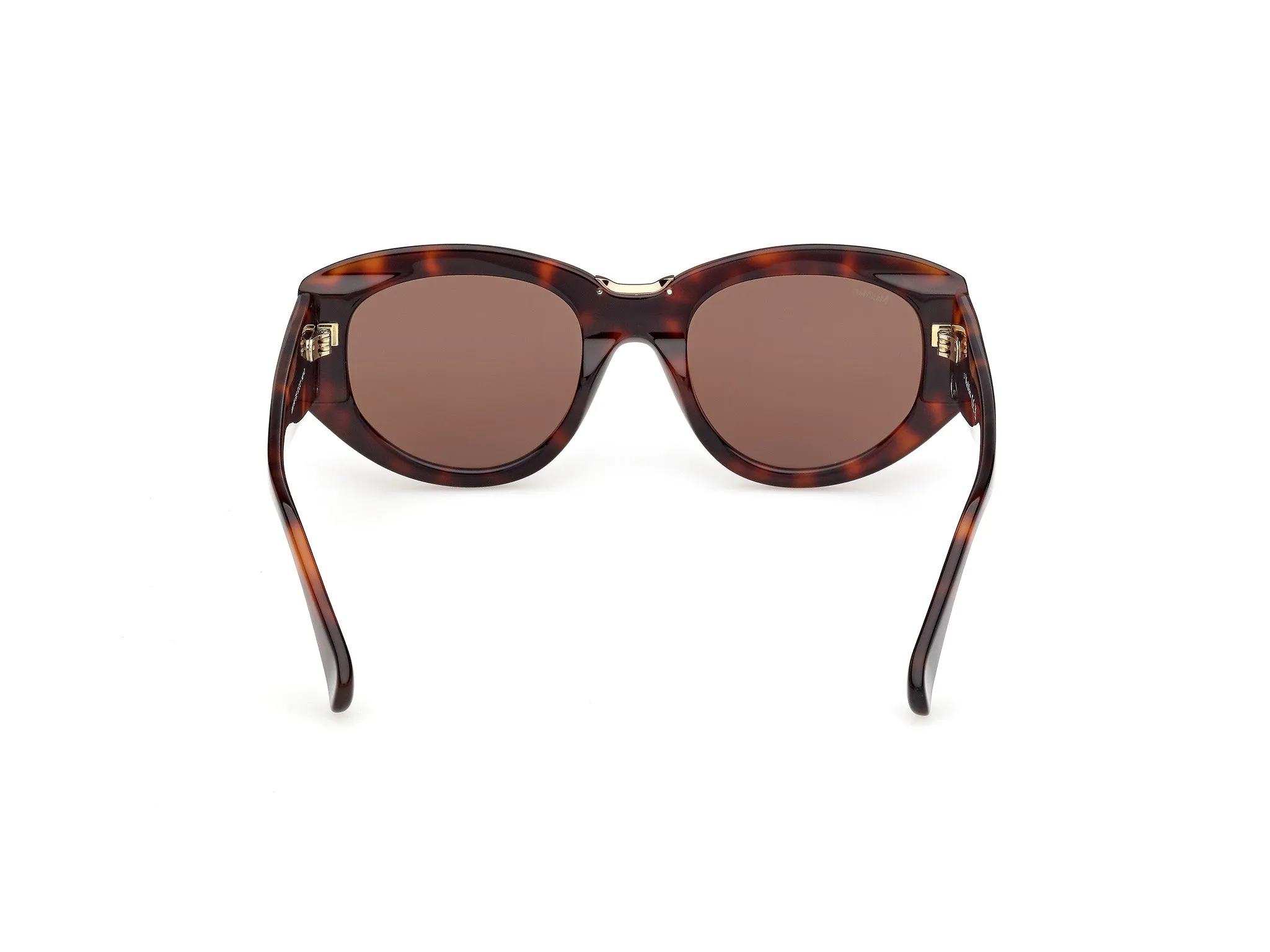 Max Mara MM0198 52E Occhiali da sole Acetato Havana Marrone Rotonda Normale - immagine 4