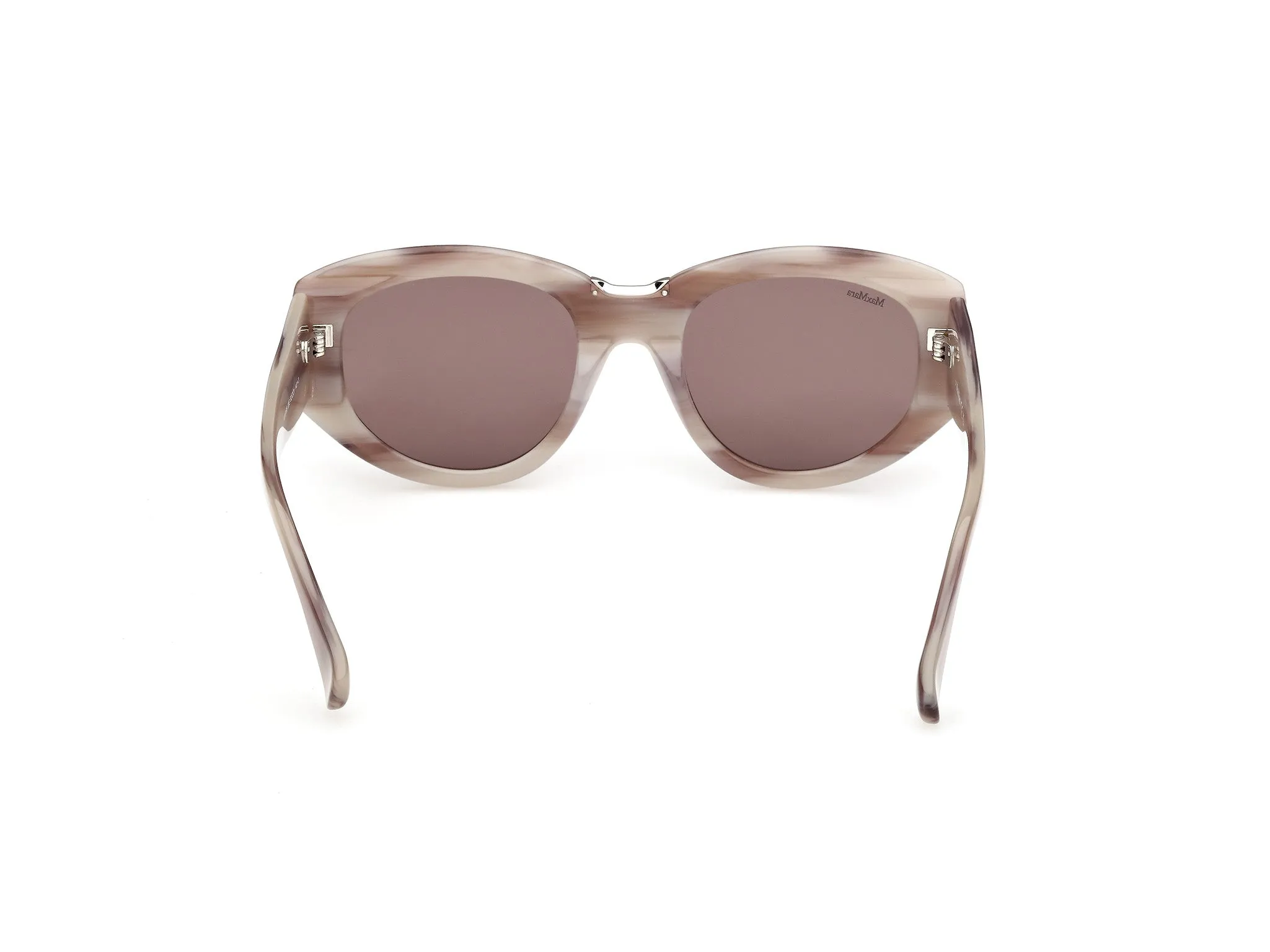 Max Mara MM0198 20E Occhiali da sole Acetato Beige Marrone Rotonda Normale - immagine 4