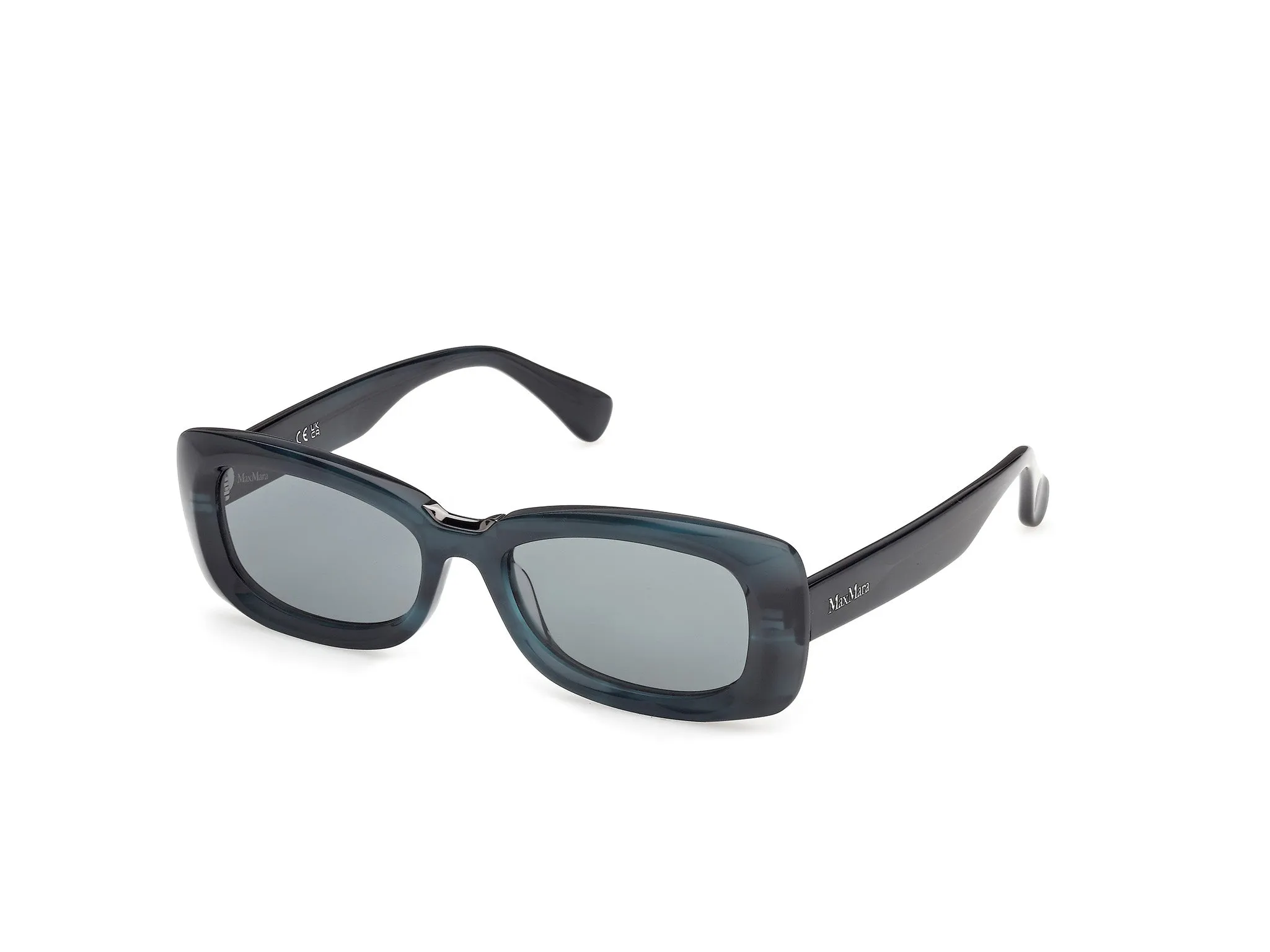 Max Mara MM0197 64N Occhiali da sole Acetato Marrone Verde Squadrata Normale - immagine 1