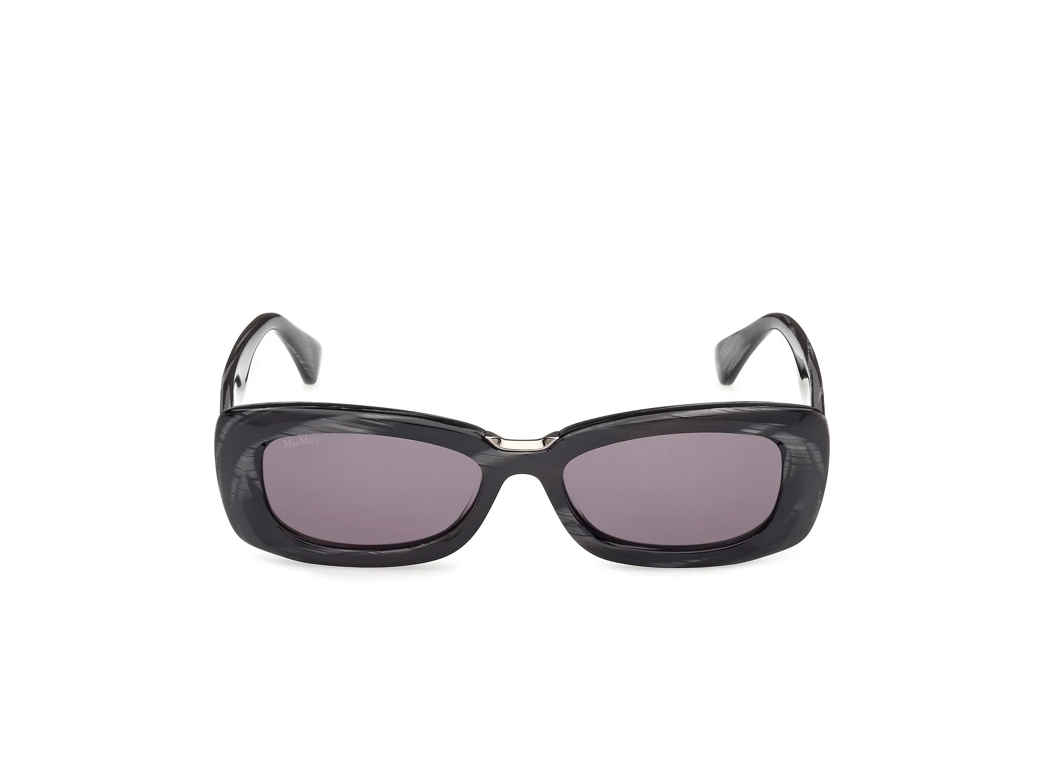 Max Mara MM0197 63A Occhiali da sole Acetato Nero Fumo Squadrata Normale - immagine 2