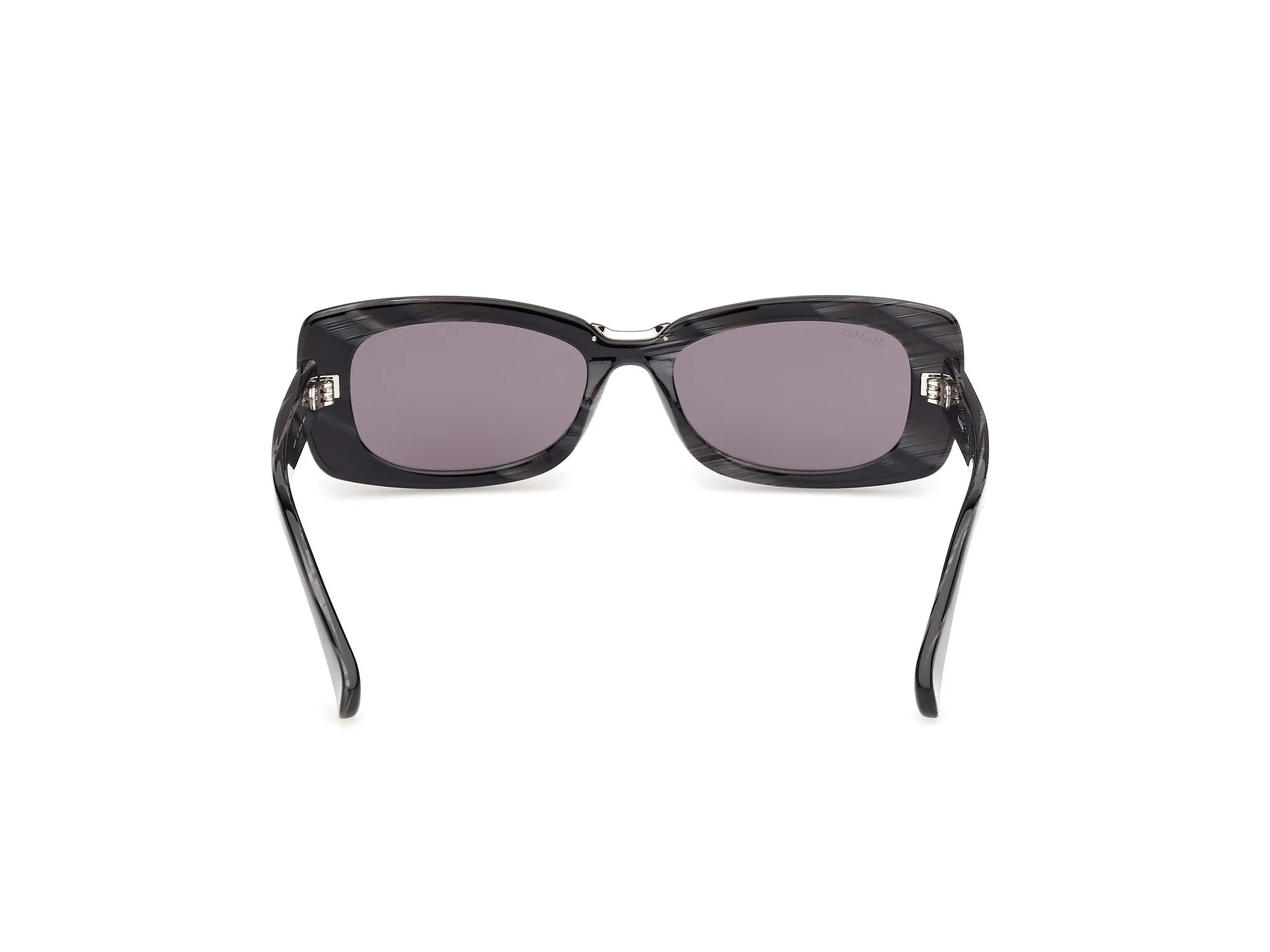 Max Mara MM0197 63A Occhiali da sole Acetato Nero Fumo Squadrata Normale - immagine 4