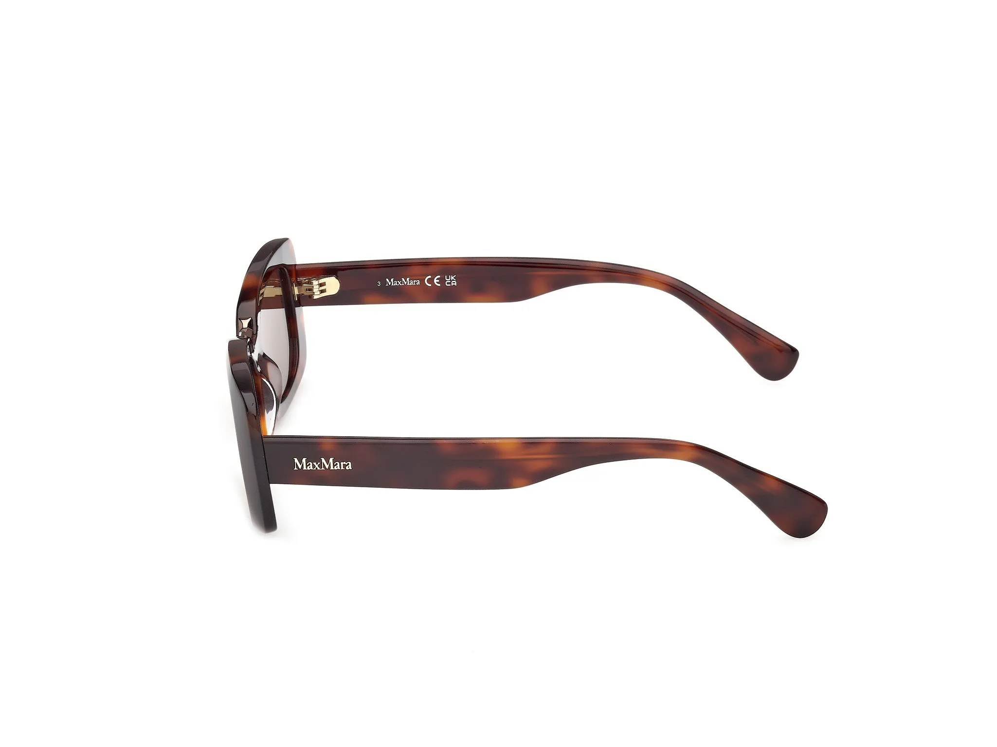 Max Mara MM0197 52E Occhiali da sole Acetato Havana Marrone Squadrata Normale - immagine 3