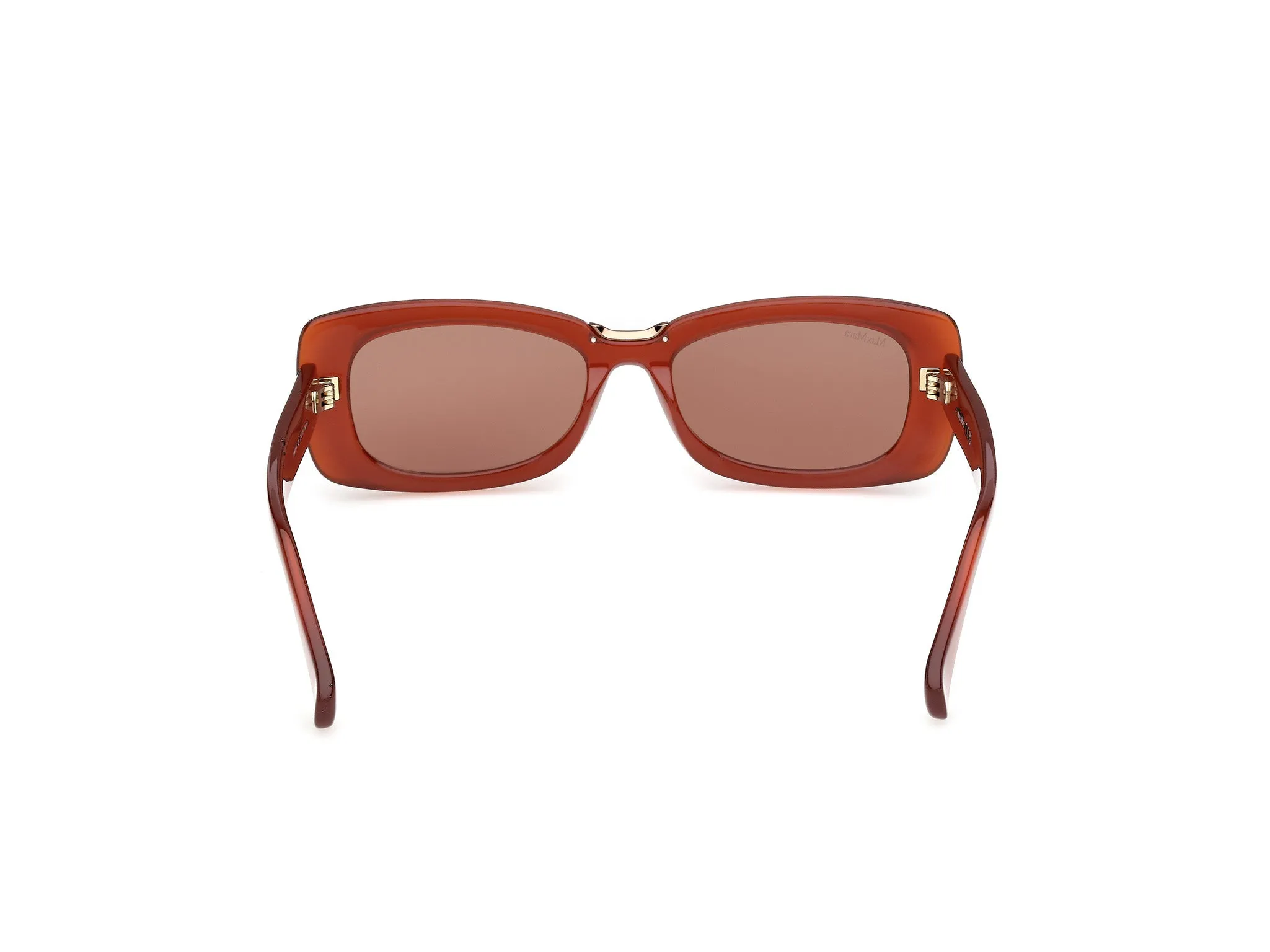 Max Mara MM0197 42E Occhiali da sole Acetato Arancione Marrone Squadrata Normale - immagine 4