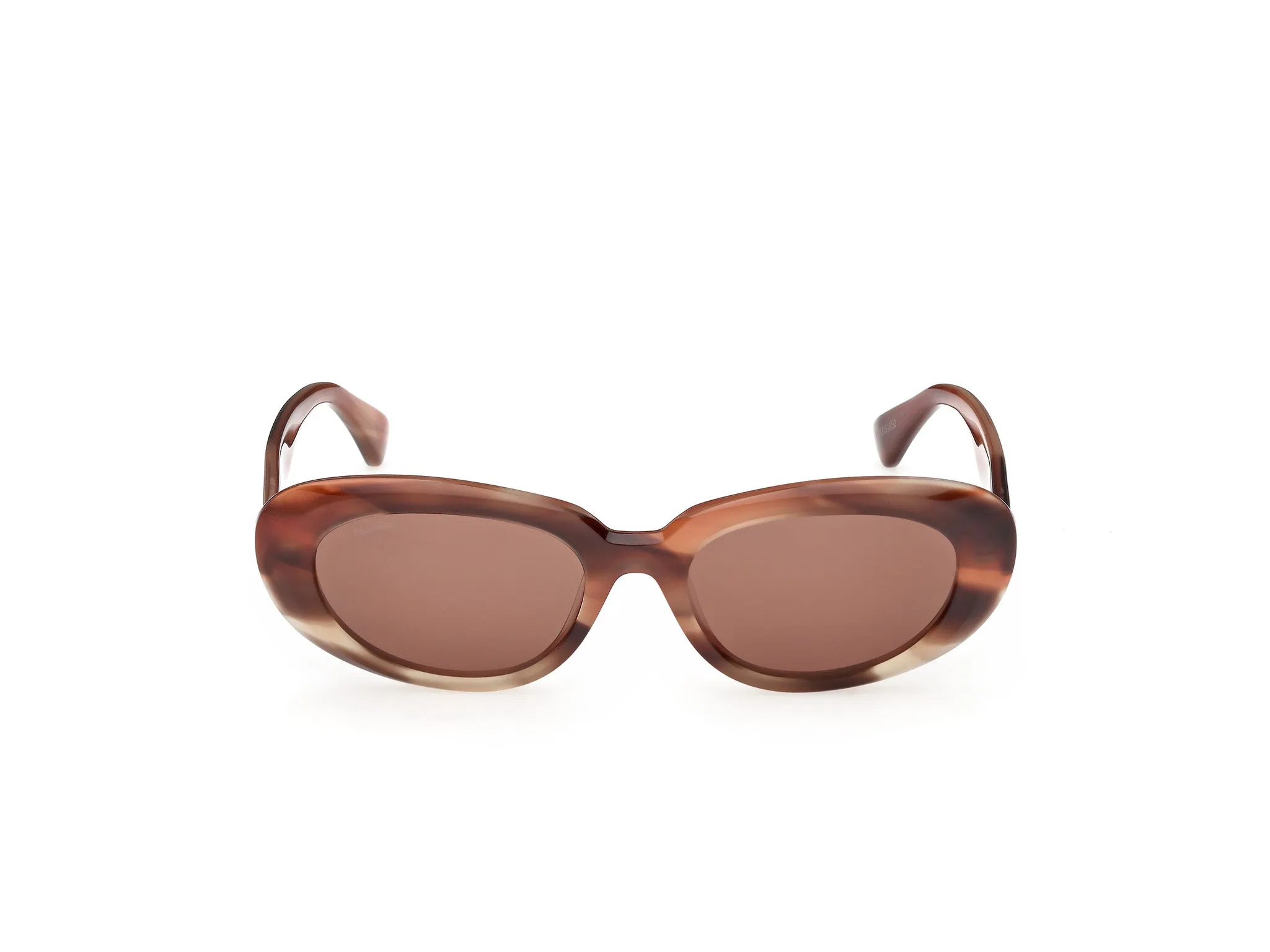 Max Mara MM0196 68E Occhiali da sole Acetato Marrone Marrone Rotonda Normale - immagine 2