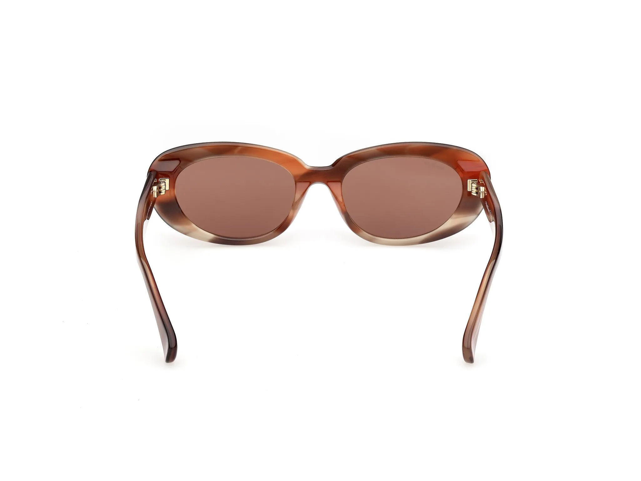 Max Mara MM0196 68E Occhiali da sole Acetato Marrone Marrone Rotonda Normale - immagine 4
