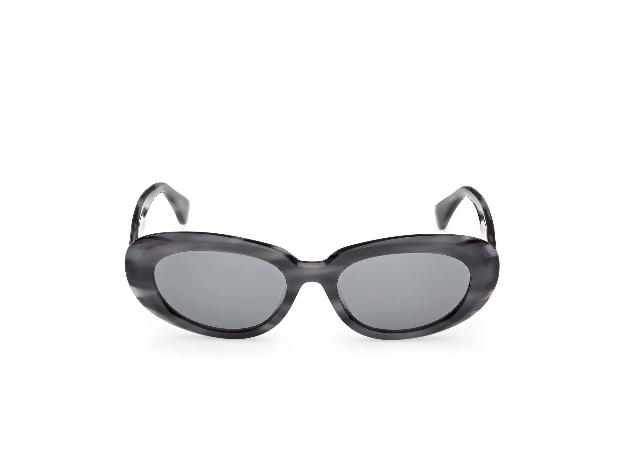 Max Mara MM0196 64A Occhiali da sole Acetato Blu Fumo Rotonda Normale - immagine 2