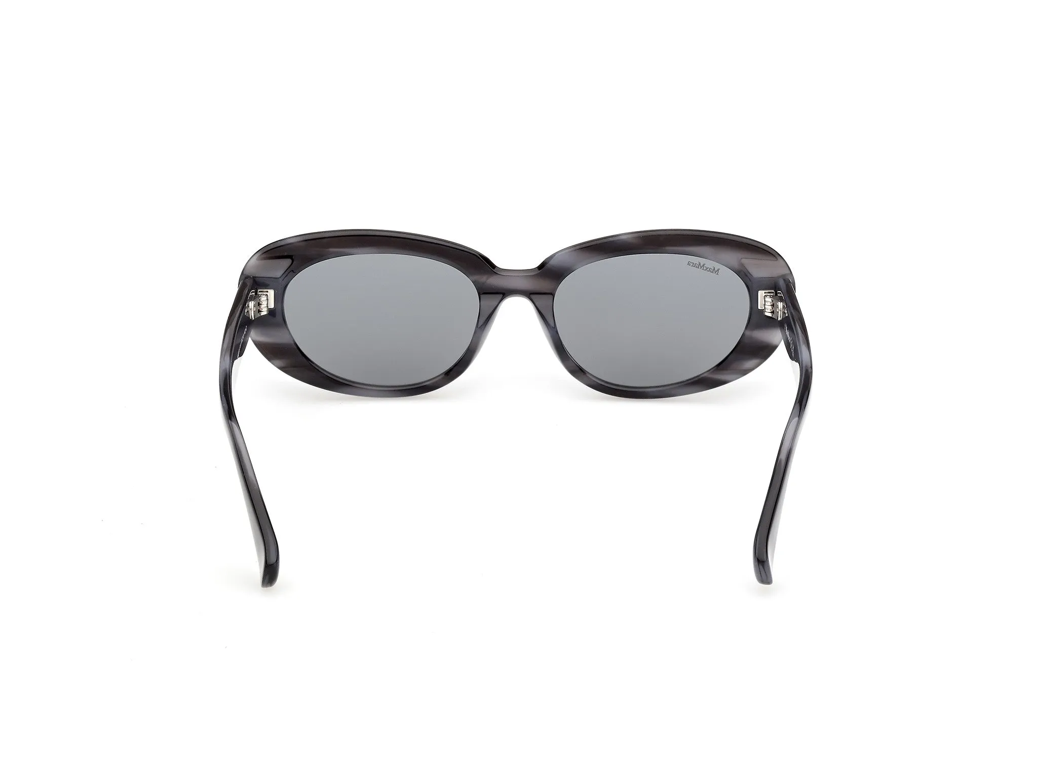 Max Mara MM0196 64A Occhiali da sole Acetato Blu Fumo Rotonda Normale - immagine 4