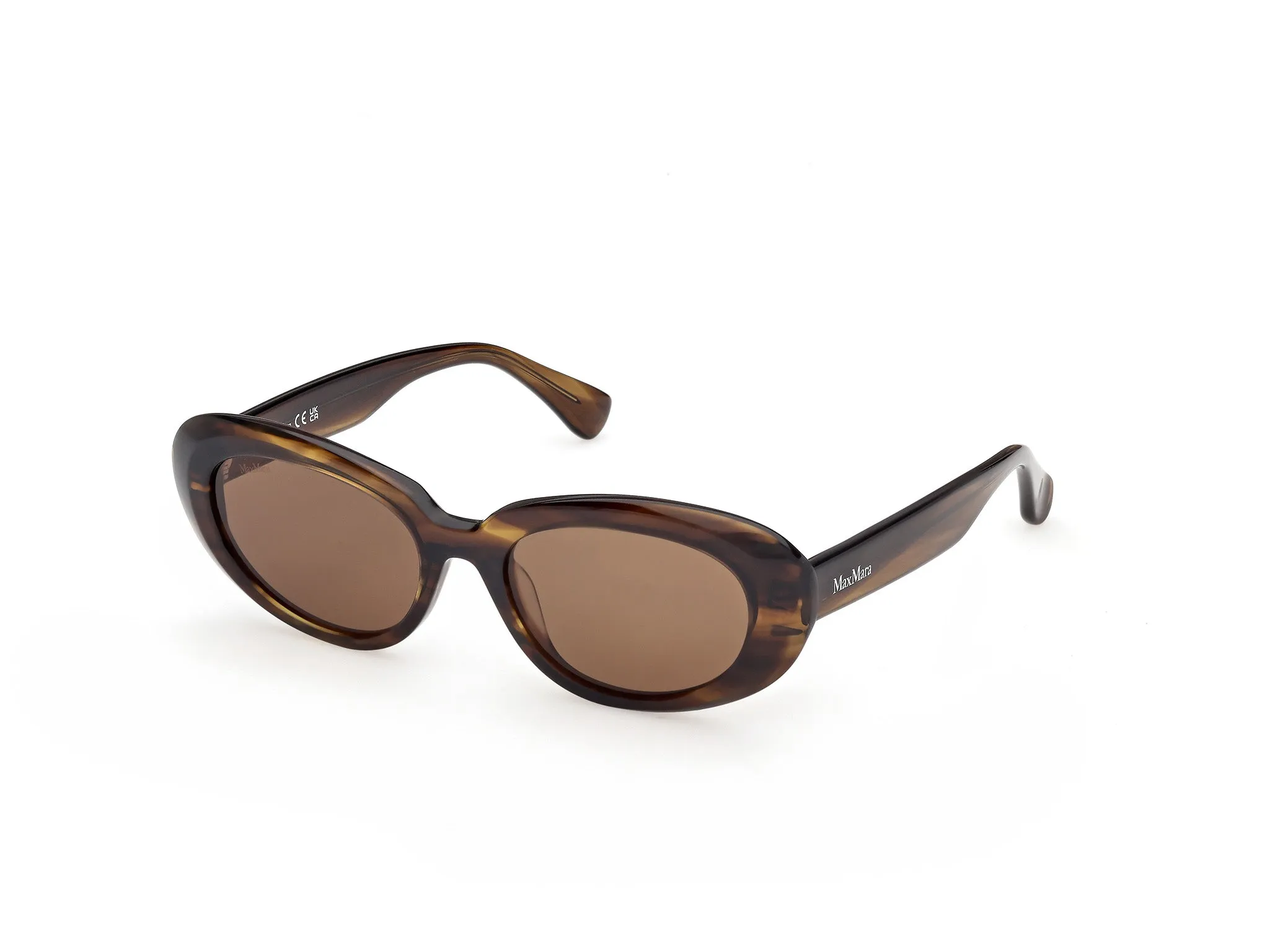 Max Mara MM0196 61N Occhiali da sole Acetato Verde Verde Rotonda Normale - immagine 1