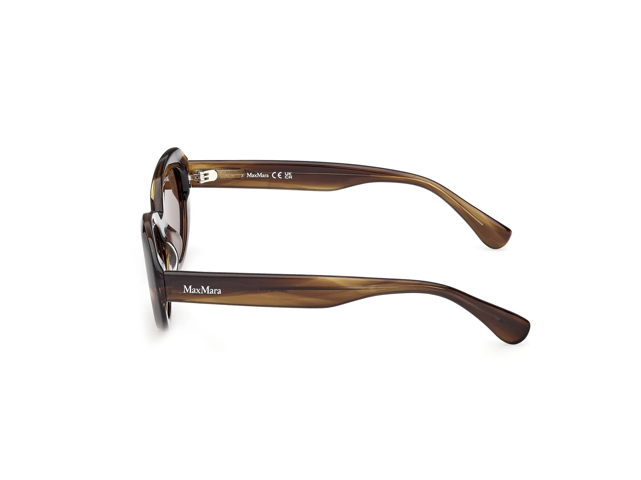 Max Mara MM0196 61N Occhiali da sole Acetato Verde Verde Rotonda Normale - immagine 3