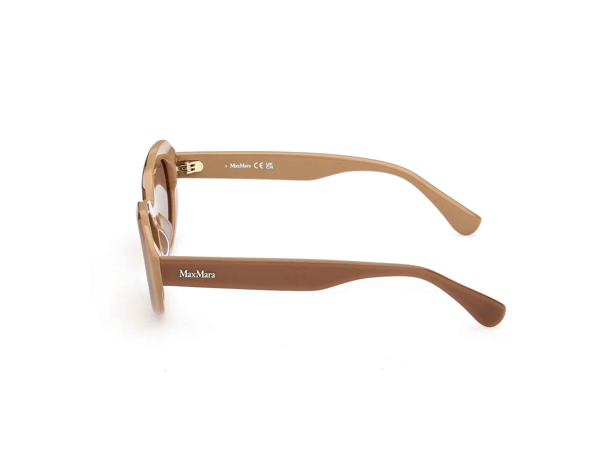 Max Mara MM0196 46E Occhiali da sole Acetato Marrone Marrone Rotonda Normale - immagine 3