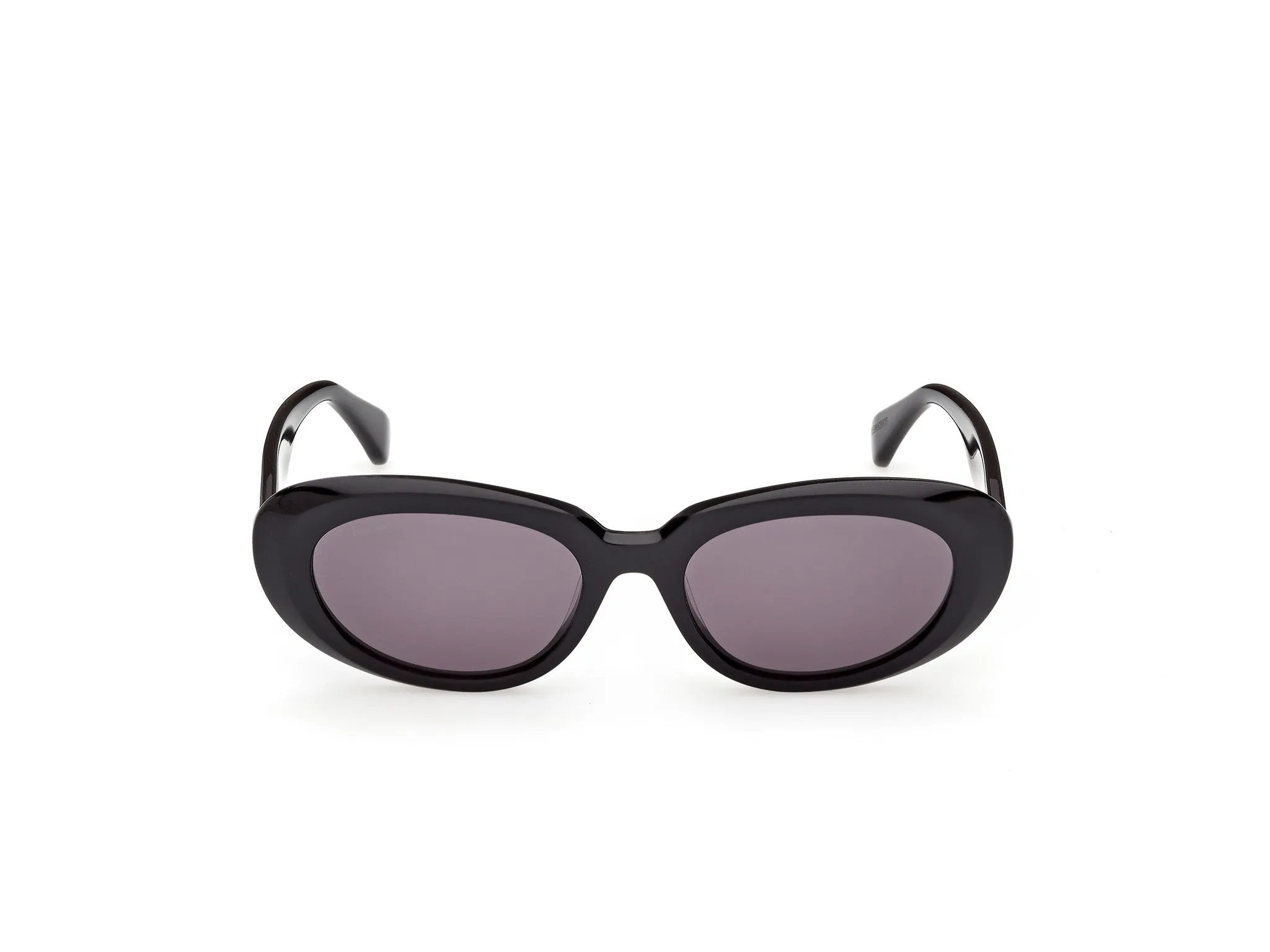 Max Mara MM0196 01A Occhiali da sole Acetato Nero Fumo Rotonda Normale - immagine 2