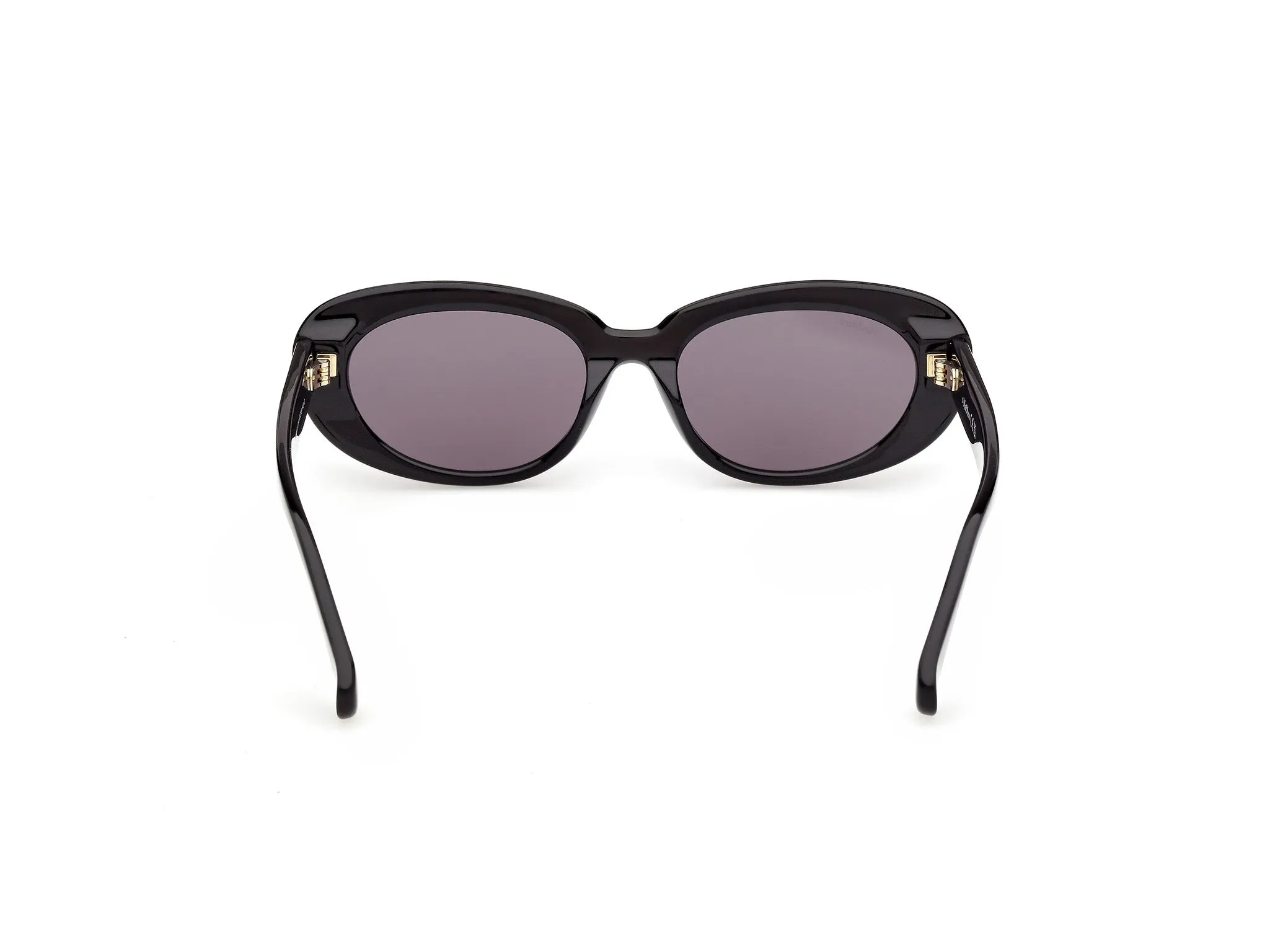 Max Mara MM0196 01A Occhiali da sole Acetato Nero Fumo Rotonda Normale - immagine 4